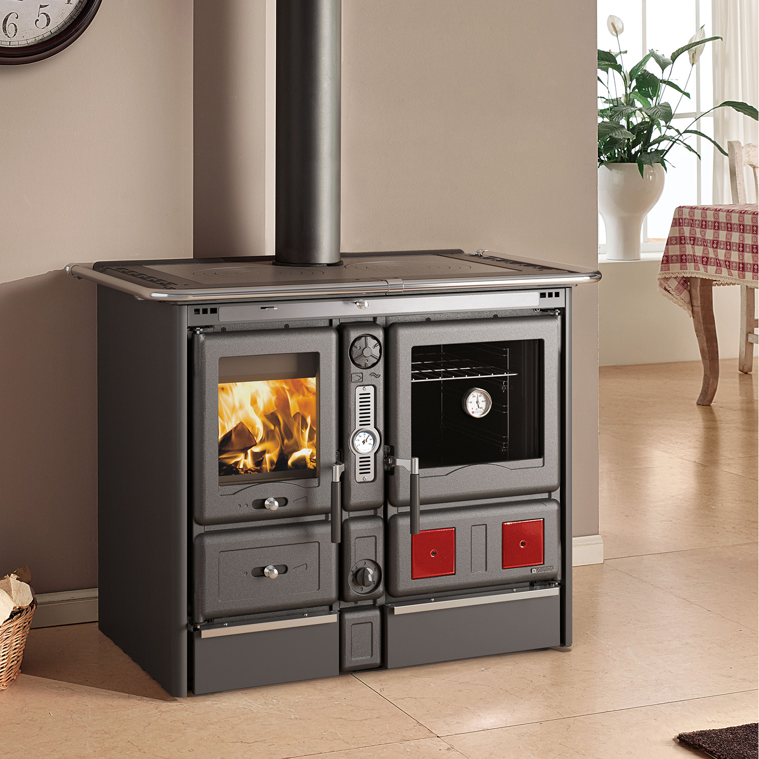 La Nordica Termorosa XXL DSA.16, Wasserführender Küchenofen, Nero