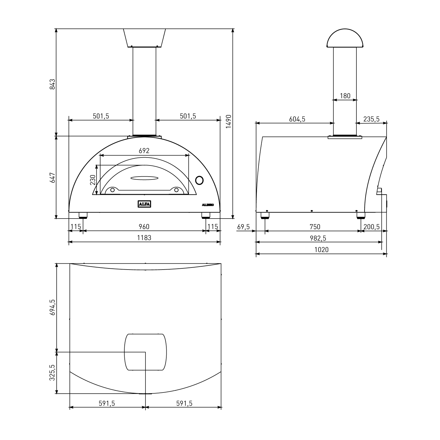 Alfa Forni Allegro Pizzaofen Gelb ohne Unterbau + Ventura Pizza-Set (4-tlg.) gratis Alfa Forni Allegro Pizzaofen Gelb ohne Unterbau + Ventura Pizza-Set (4-tlg.) gratis