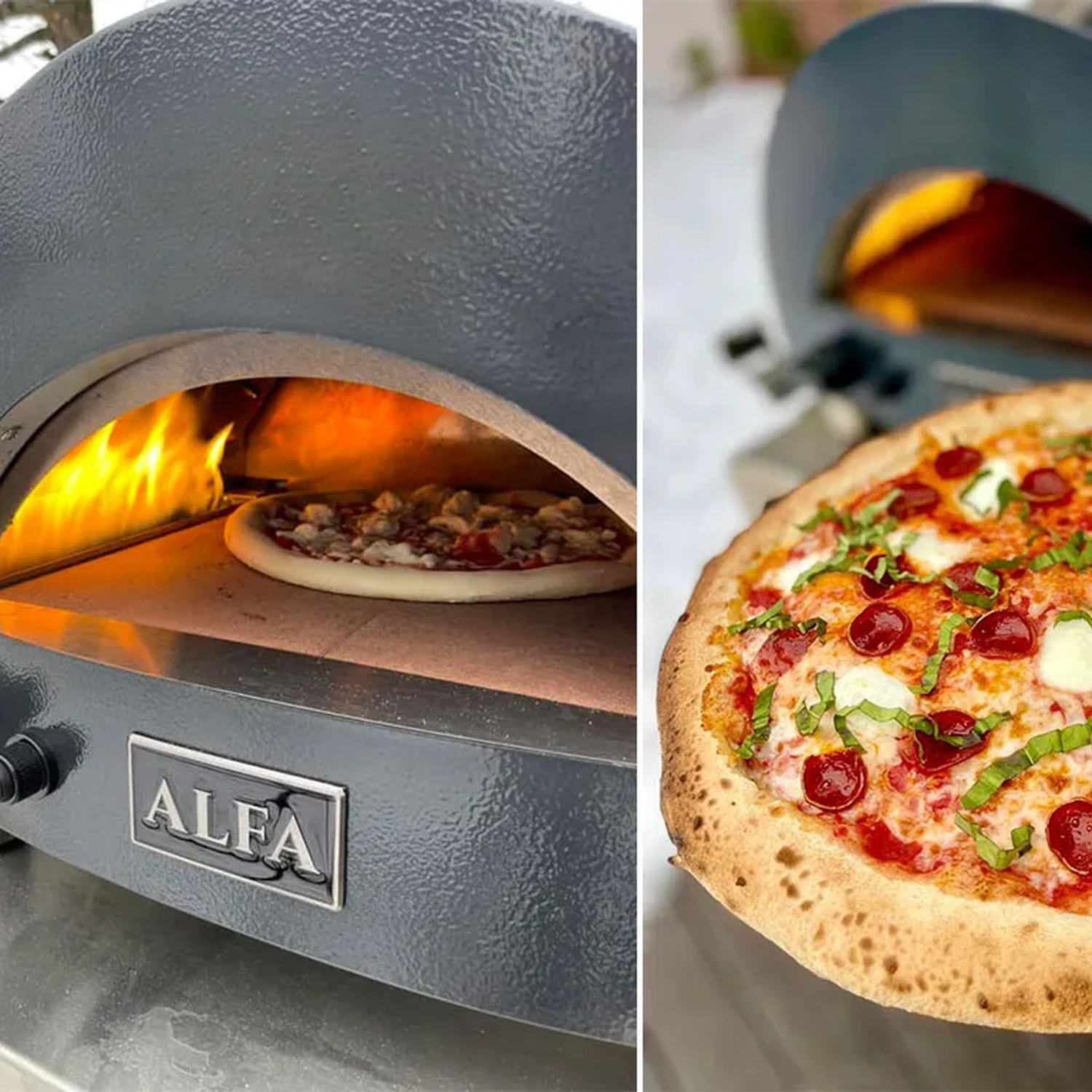 Alfa Moderno Portable Gas-Pizzaofen schiefergrau 50 mBar