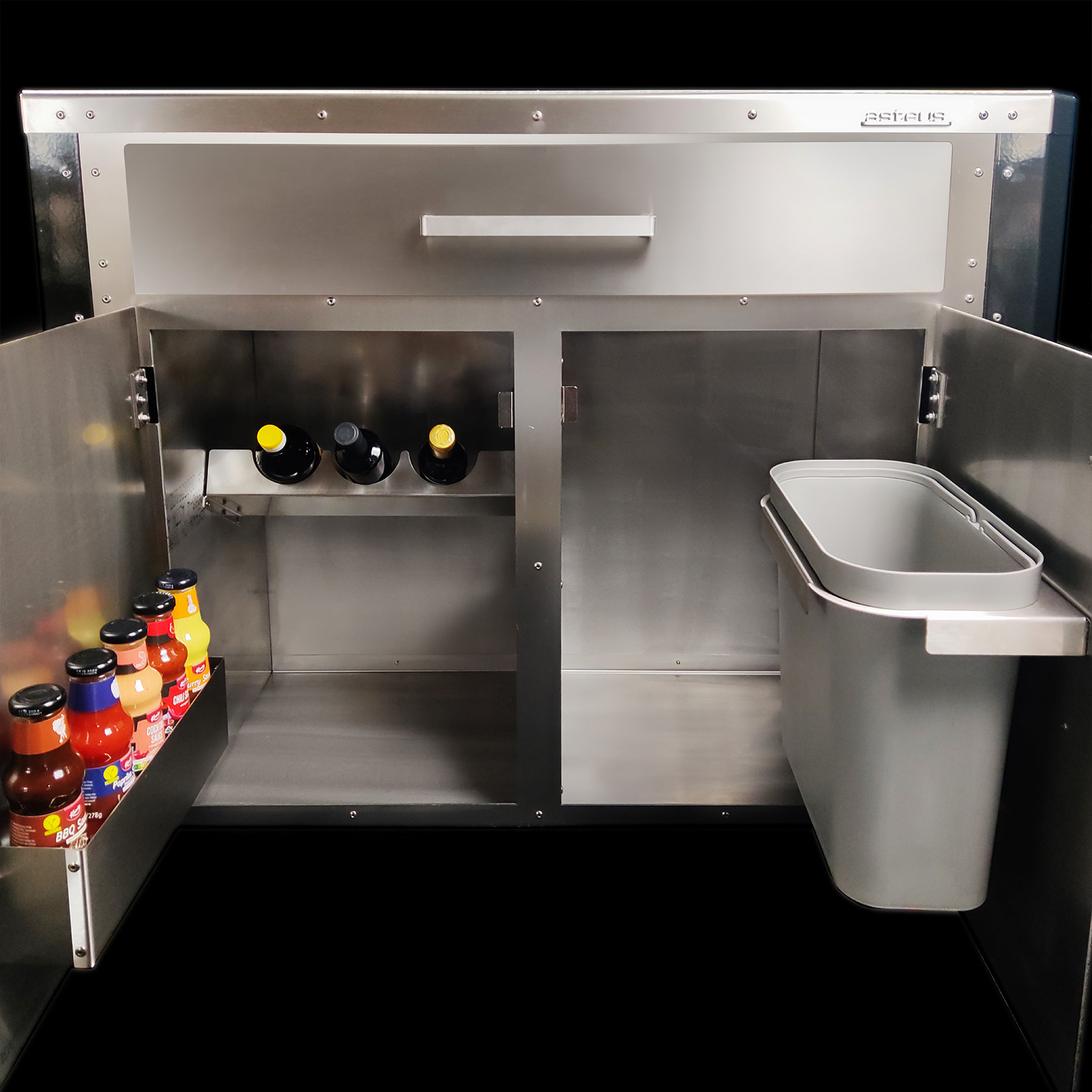 Asteus Tephra Lifestyle Grillstation Edelstahl & schwarz emailliert