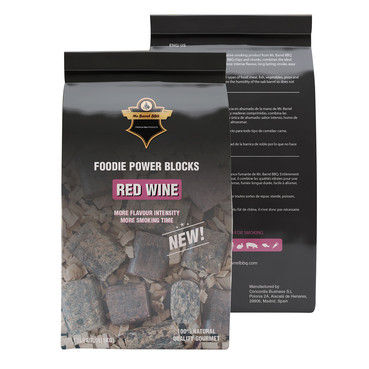 Mr. Barrel BBQ Foodie Power Blocks XL Red Wine, 5 kg Mr. Barrel BBQ Foodie Power Blocks XL Red Wine, 5 kg