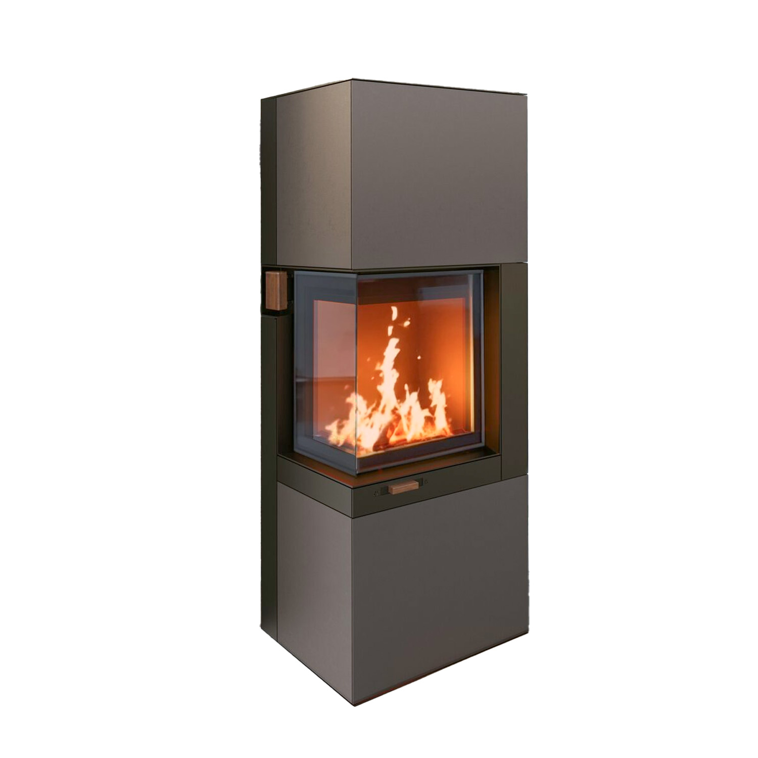 Austroflamm Kamiba 59 K2 links Kaminbausatz Stahl Titan