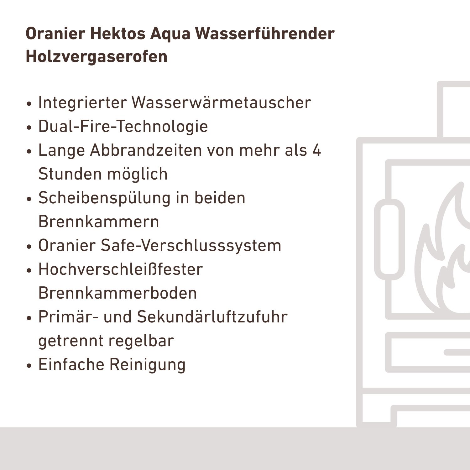 Oranier Hektos Aqua Wasserführender Holzvergaserofen Stahl Schwarz / Speckstein