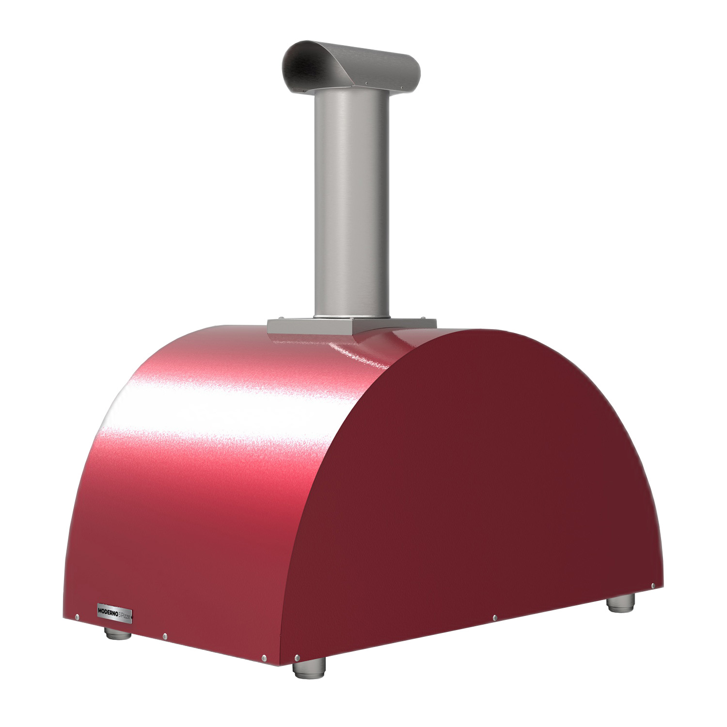 Alfa Moderno 3 Pizze Pizzaofen Holz Antik Rot