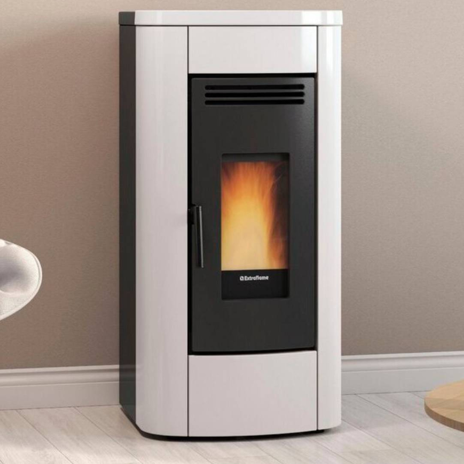 Extraflame Klaudia Plus 5.0 Pelletofen Traditional Line weiß
