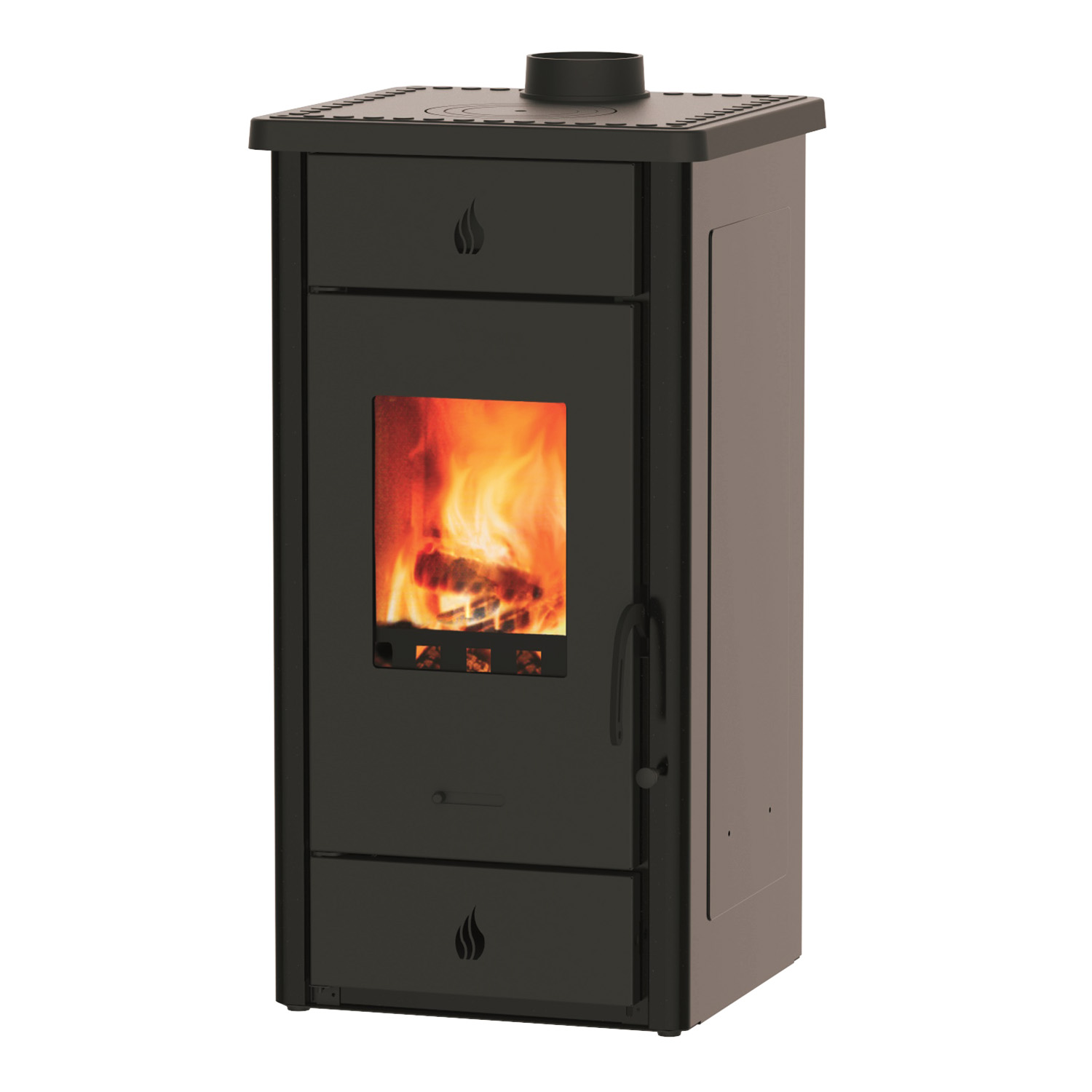 Wamsler Luke Kaminofen Stahl Anthrazit mit Kochplatte