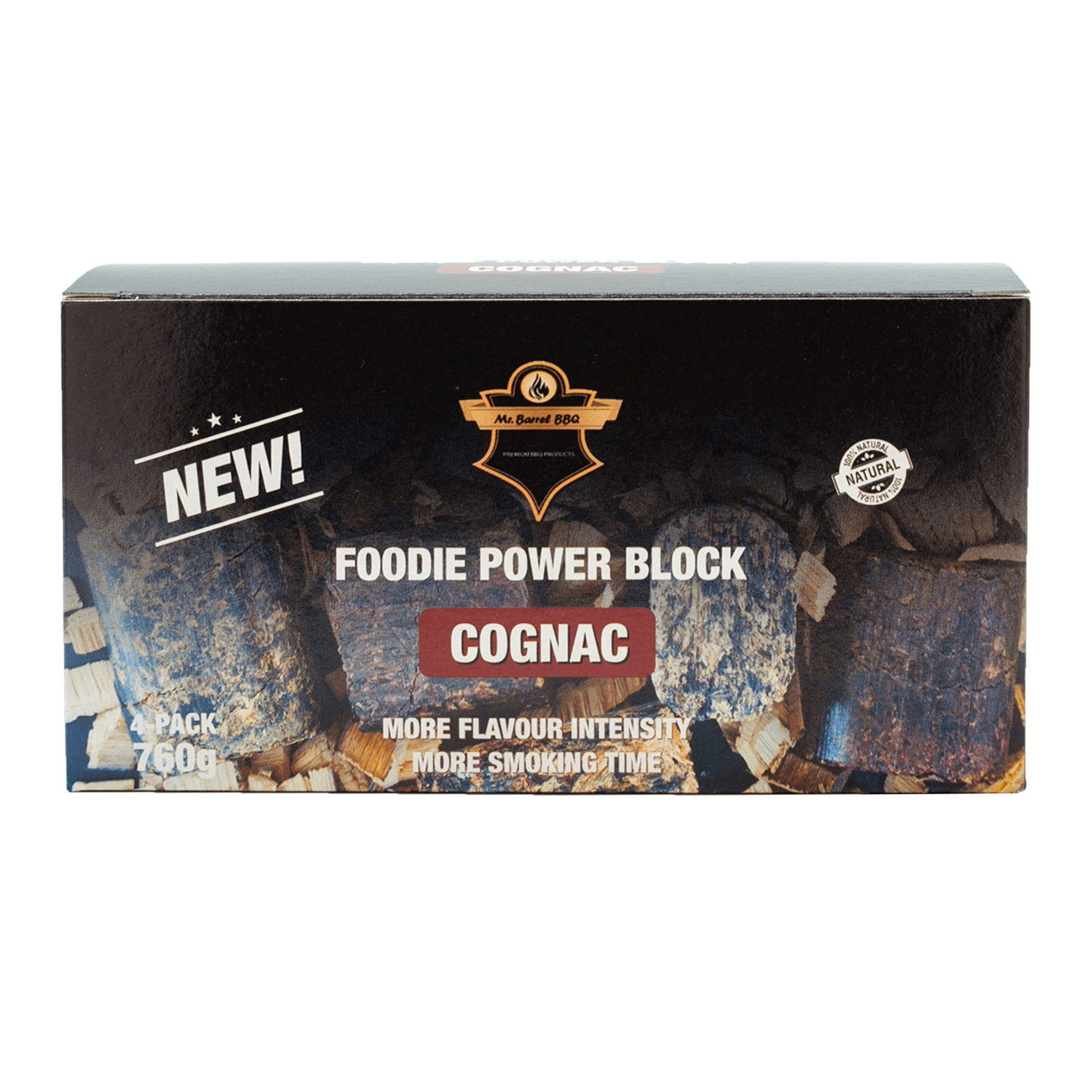 Mr. Barrel BBQ Foodie Power Blocks L Cognac, 760 g