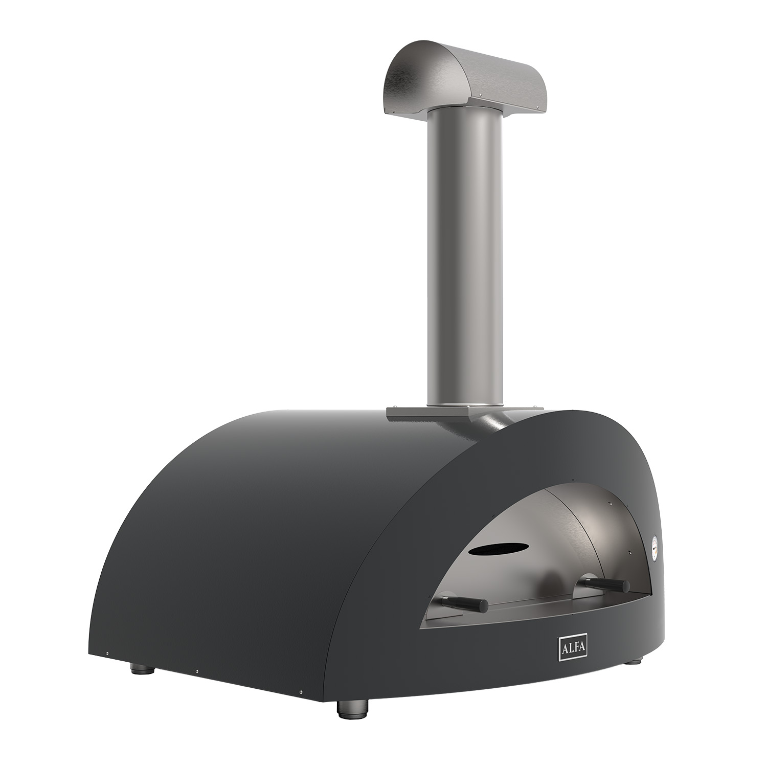 Alfa Moderno 5 Pizze Pizzaofen Holz Schiefer Grau