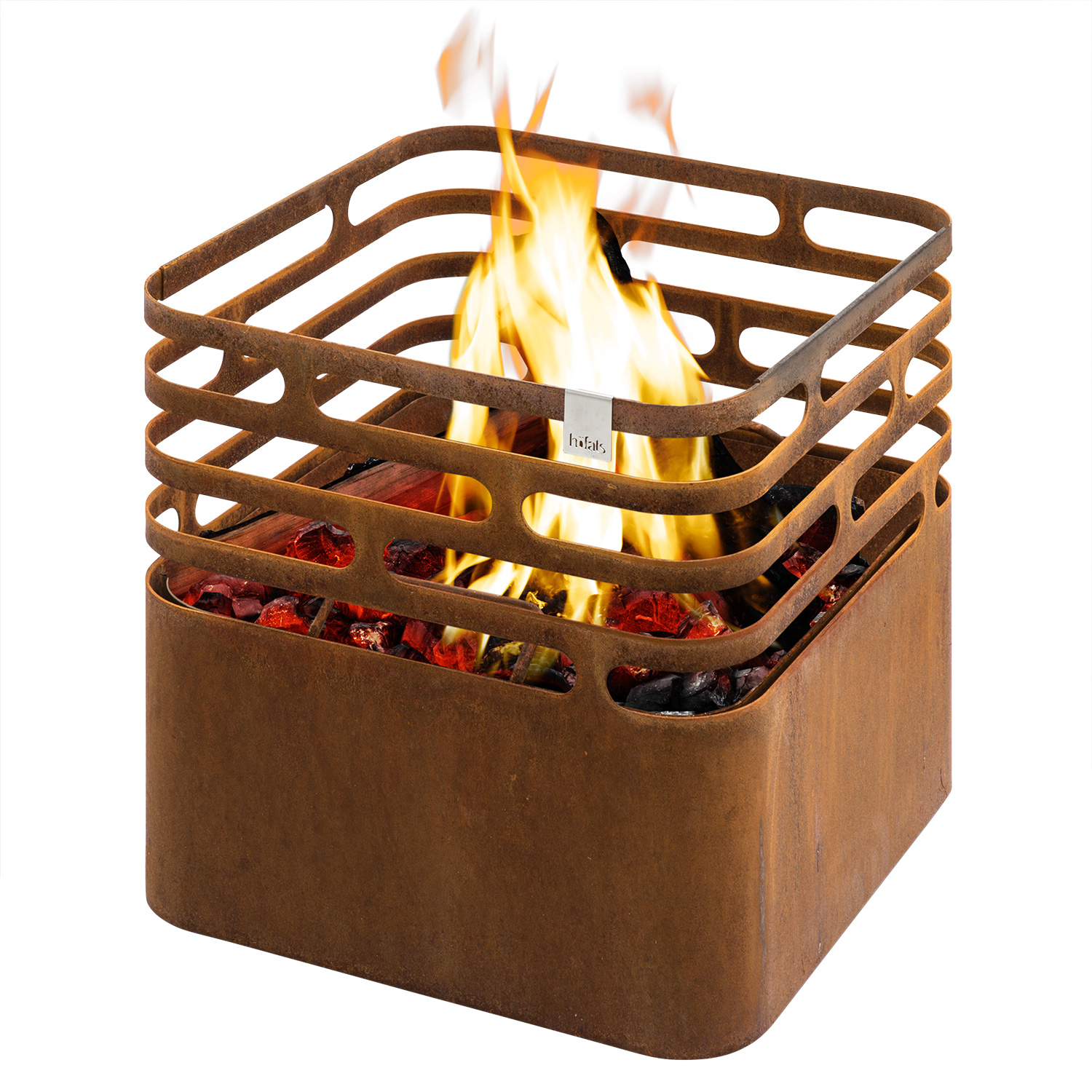 höfats CUBE Feuerkorb Cortenstahl