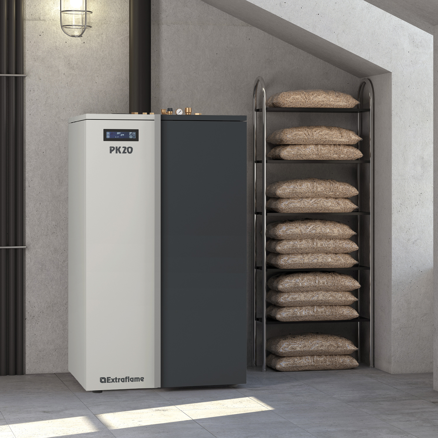 Extraflame Caldaia PK 20 wasserführender Pelletkessel