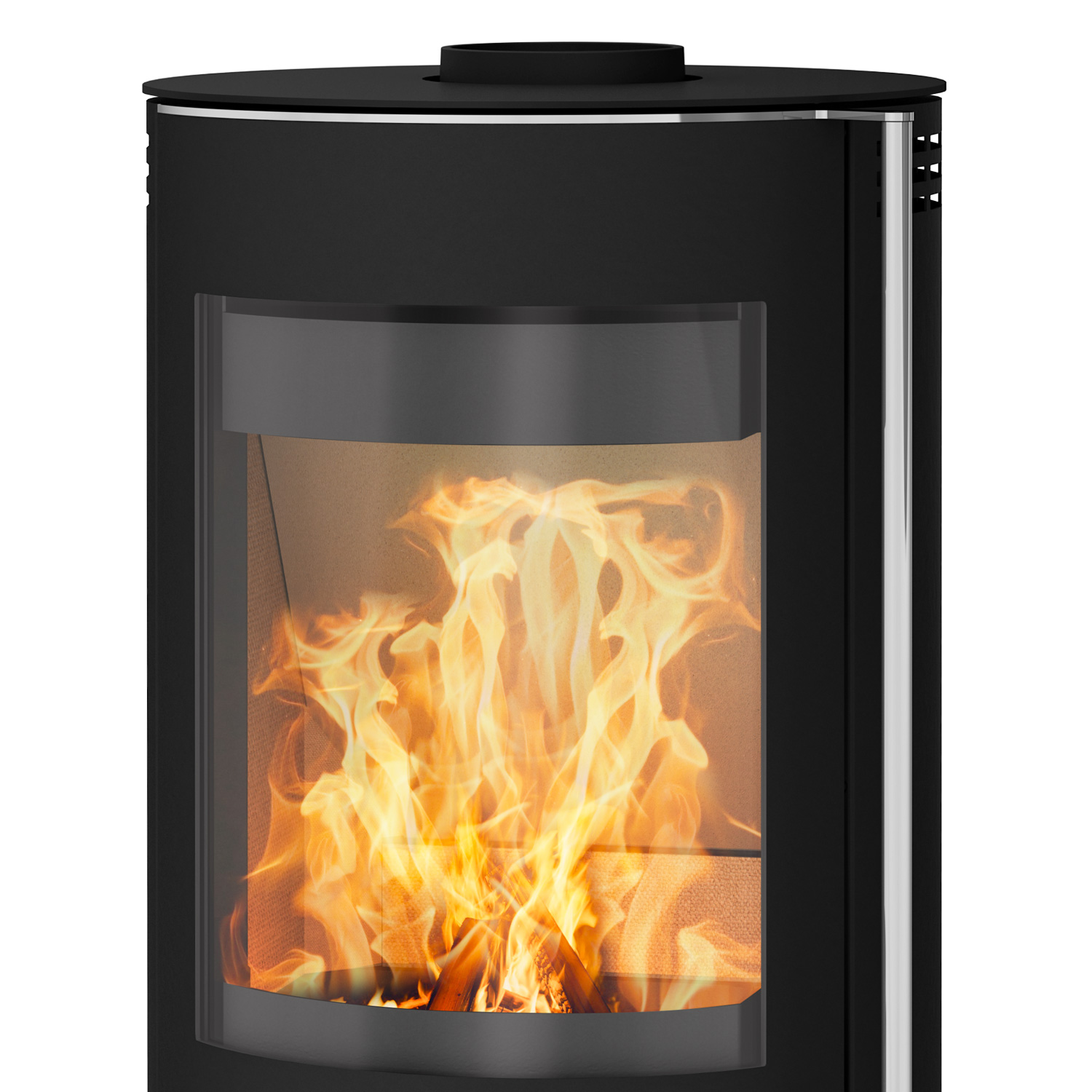 Fireplace Elite Livorno Kaminofen Glas Schwarz