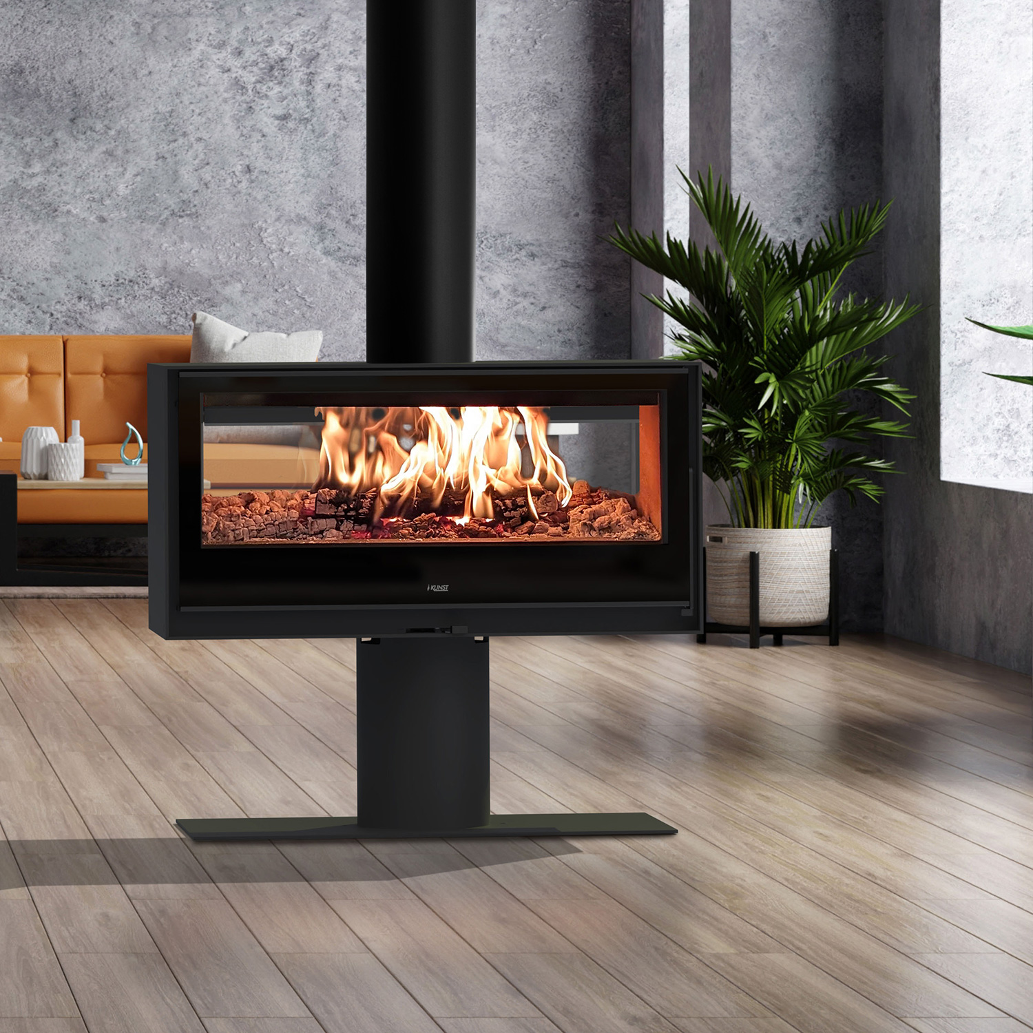 Kunst Stoves Vista Kaminofen mit Standfuß