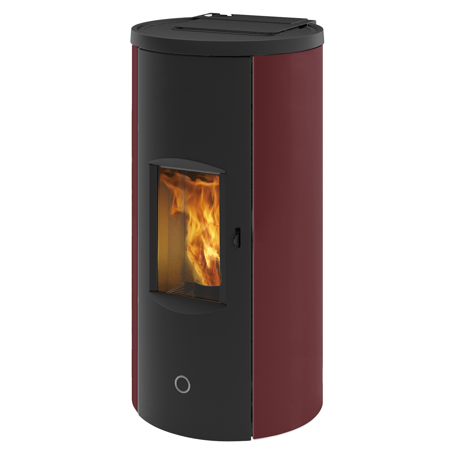 EK63 Like 80 Evo Pelletofen Stahl bordeaux RR hinten