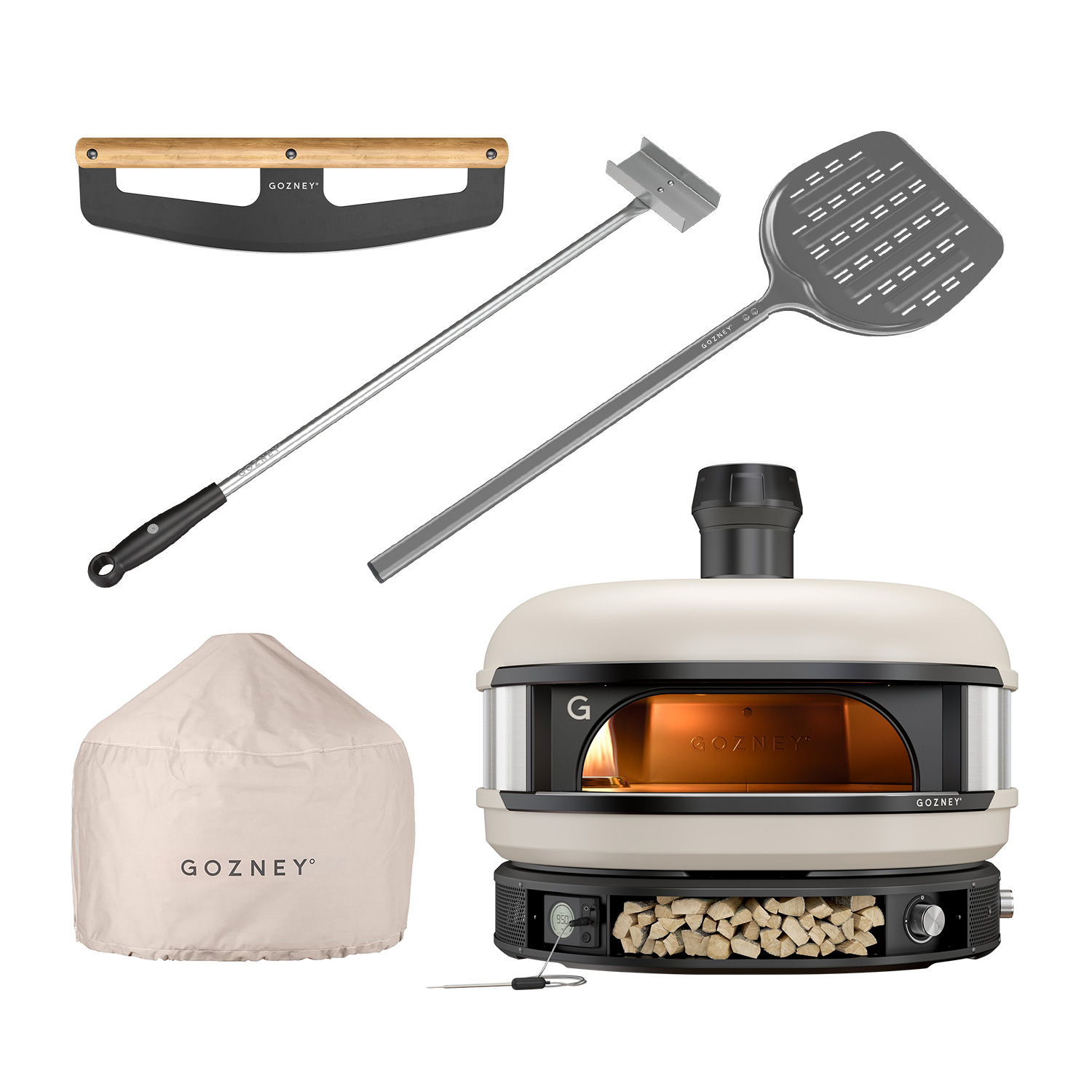Gozney Dome Dual-Fuel Pizzaofen Creme Starter-Set Gozney Dome Dual-Fuel Pizzaofen Creme Starter-Set