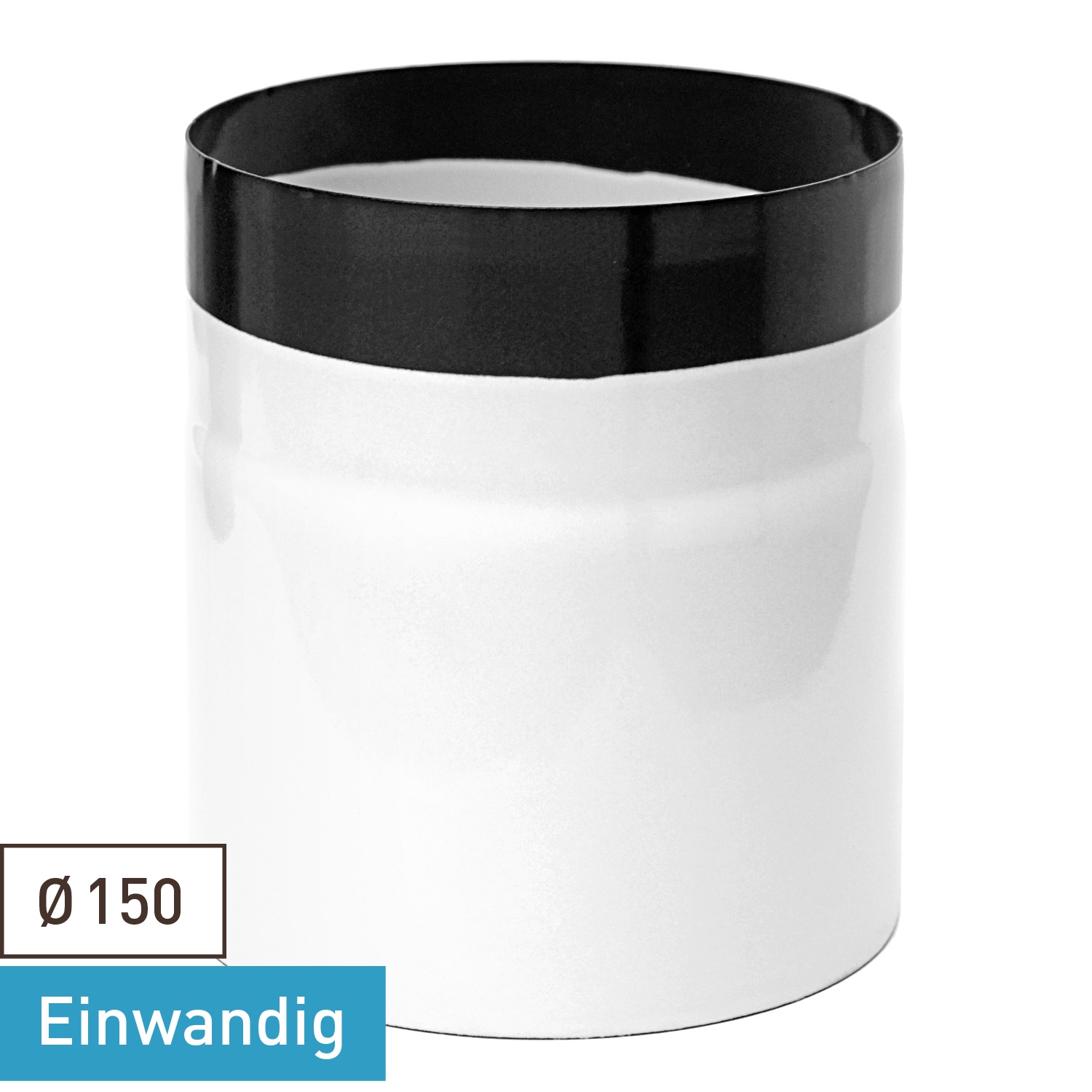 Raik Rauchrohr / Ofenrohr Emaille 150mm - 150mm Weiß