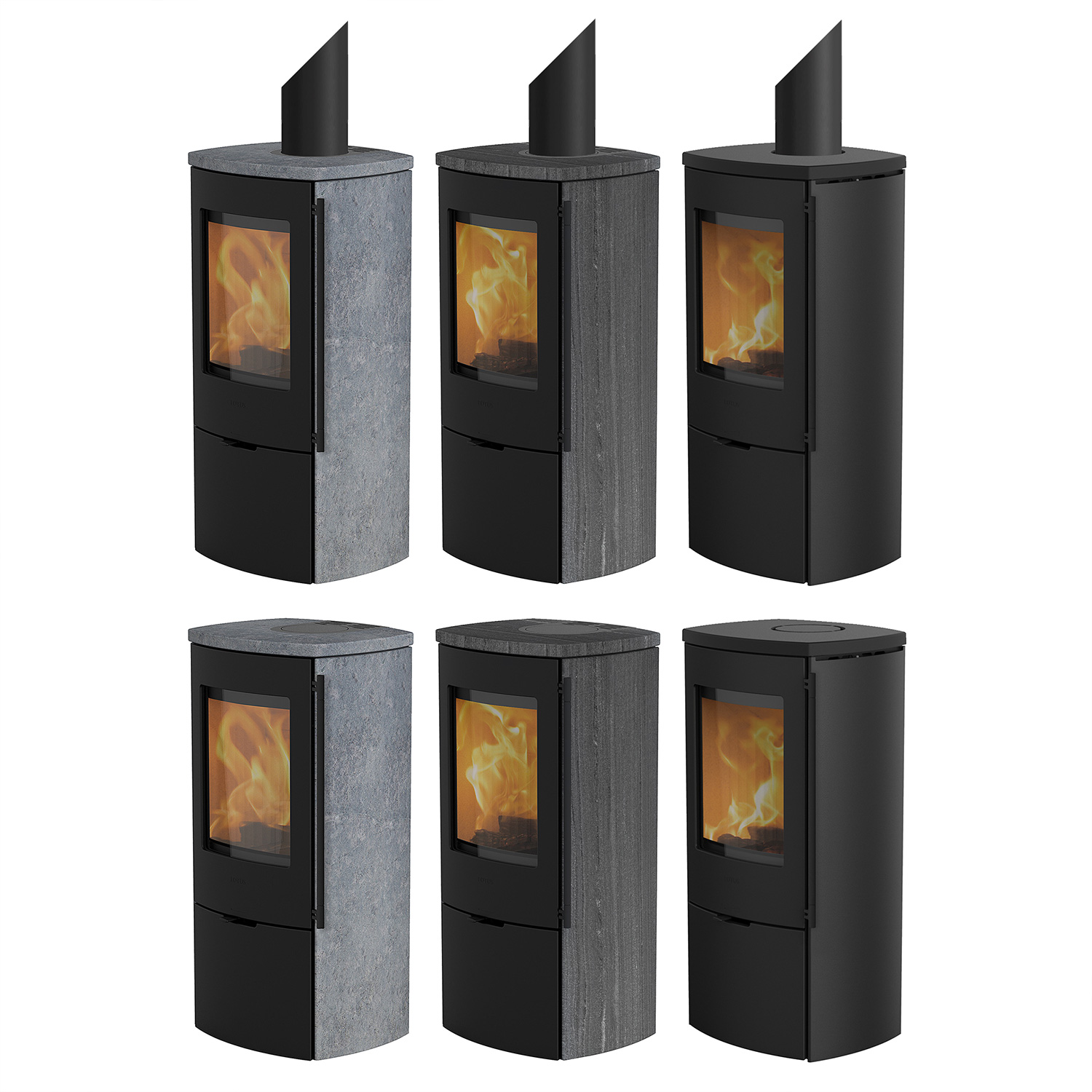 Lotus Mondo 30 Kaminofen Schwarz / Indian Night, Rauchrohranschluss hinten Lotus Mondo 30 Kaminofen Schwarz / Indian Night, Rauchrohranschluss hinten