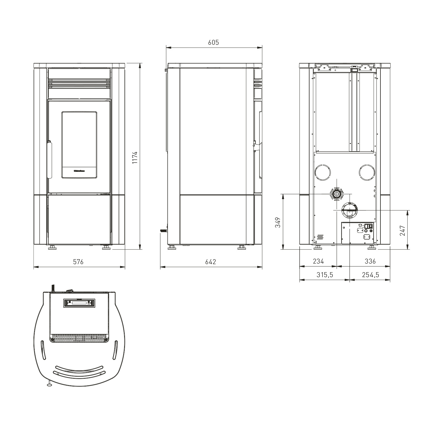 Extraflame Evolution Line Noris Pelletofen Stahl Taubengrau Extraflame Evolution Line Noris Pelletofen Stahl Taubengrau