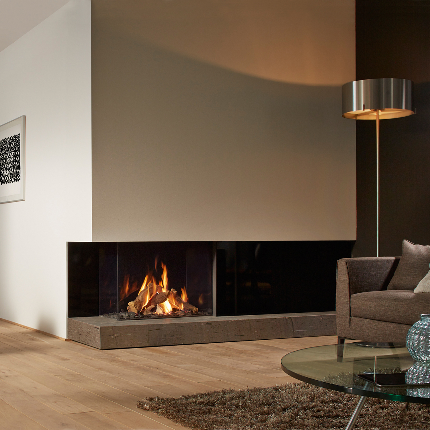 Spartherm DRU Maestro 80/2 RCH Gas-Kamineinsatz G30/G31 / Links / Ceraglas