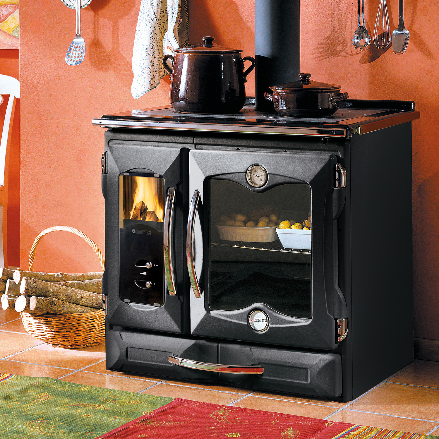 La Nordica Suprema 4.0 Küchenofen Guss Schwarz La Nordica Suprema 4.0 Küchenofen Guss Schwarz