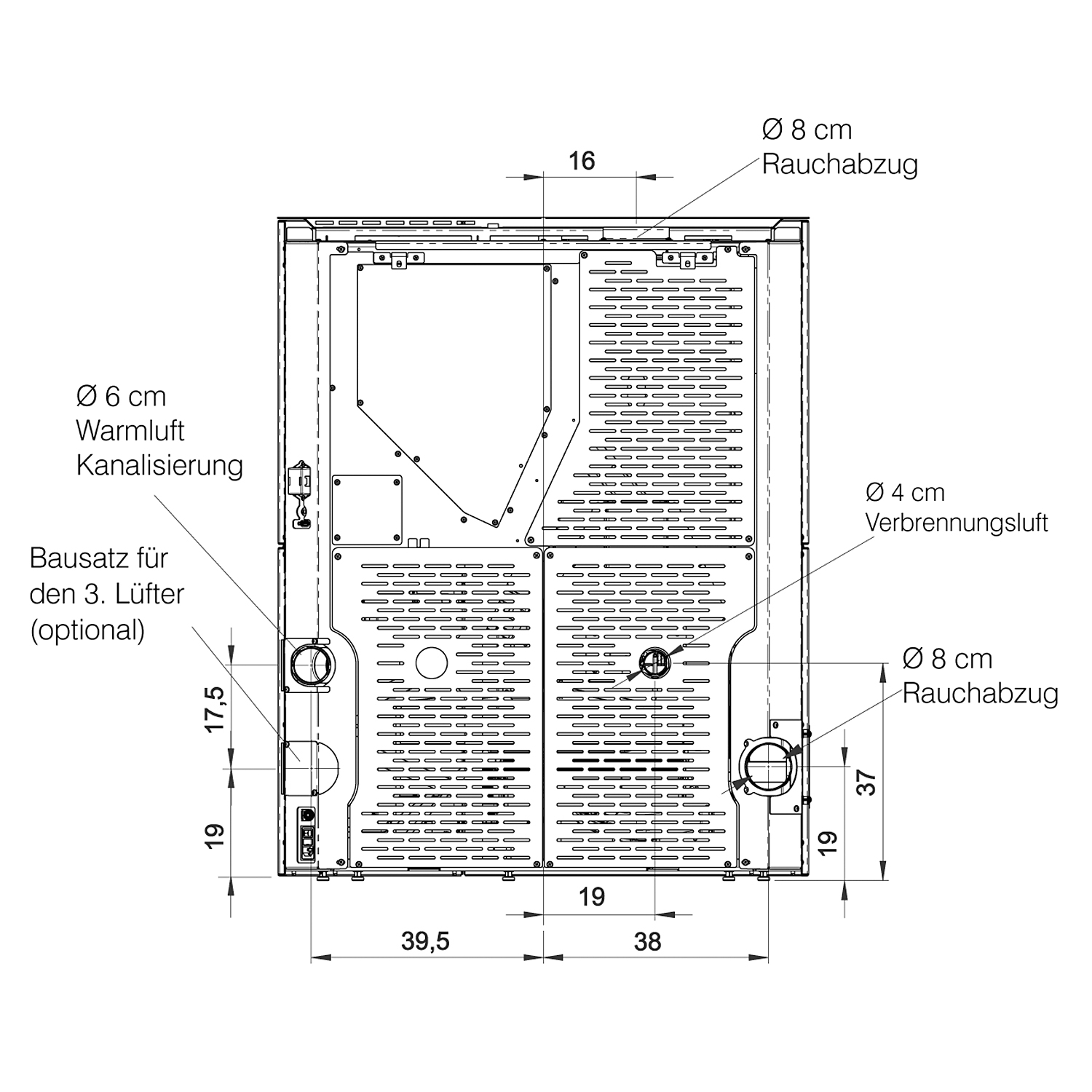 Edilkamin Blade H wasserführender Pelletofen Stahl Schwarz