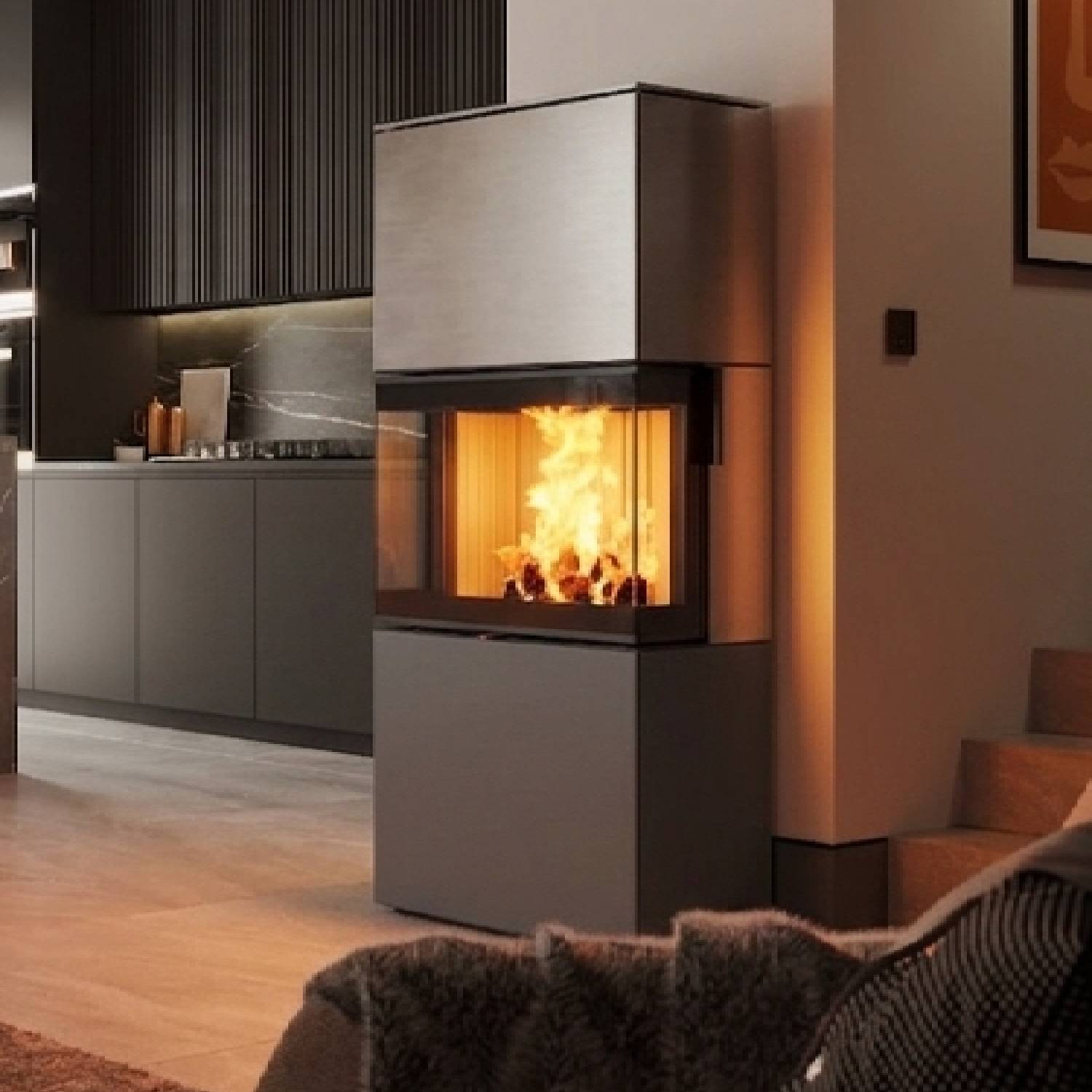 Spartherm Largo S steel RLA Kaminofen Titan