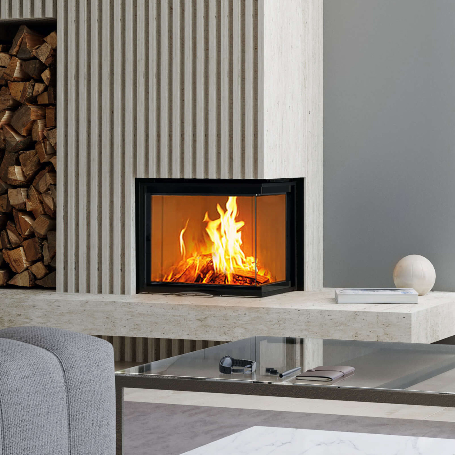 Austroflamm 63x40x51 S 2.0 Kamineinsatz Ecke rechts Austroflamm 63x40x51 S 2.0 Kamineinsatz Ecke rechts