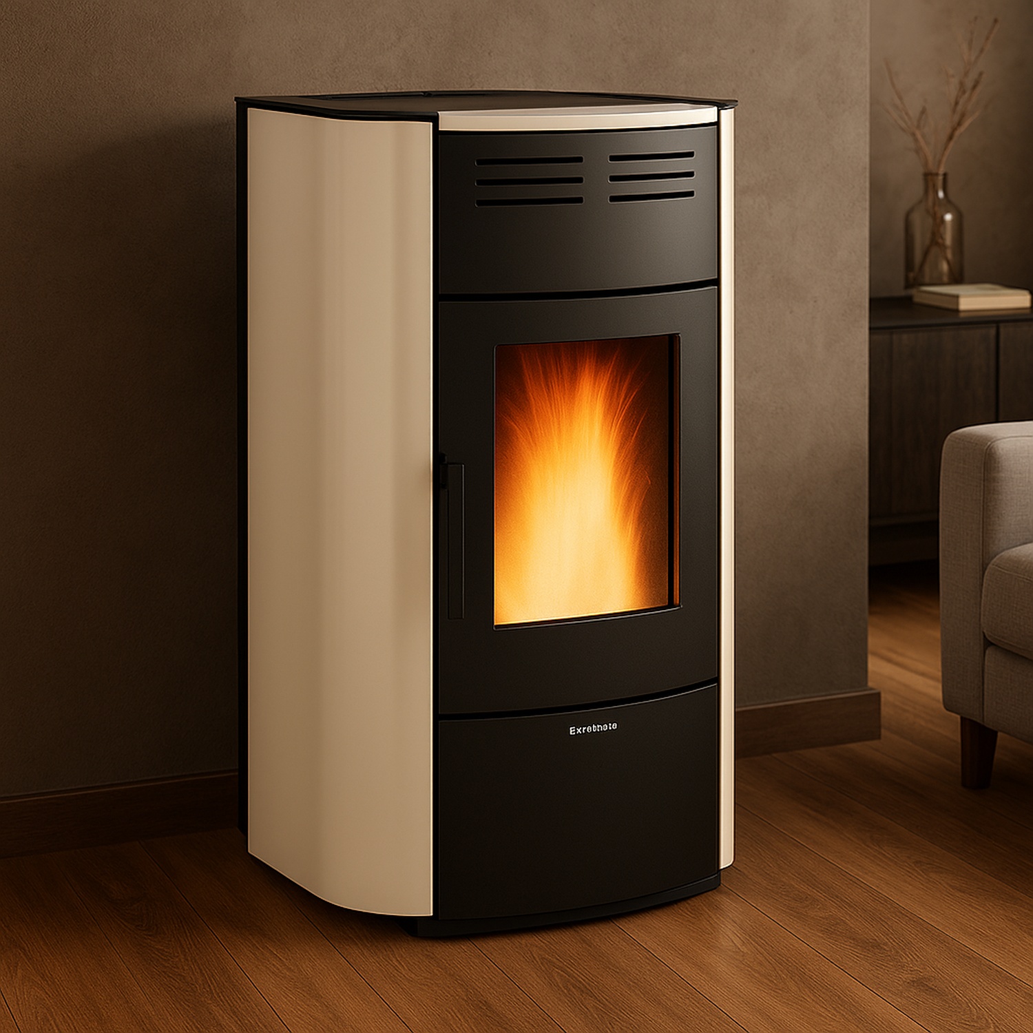 Extraflame RAFFAELLA IDRO H18 5.0.16 - Elfenbein wassergeführter Pelletofen
