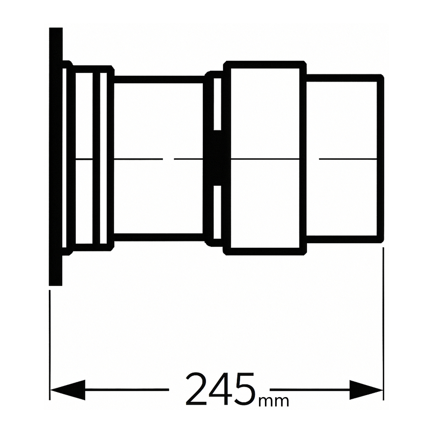 Schiedel Anschlussfutter Ø150 mm einwandig, kürzbar für PRIMA PLUS Ø150 mm matt