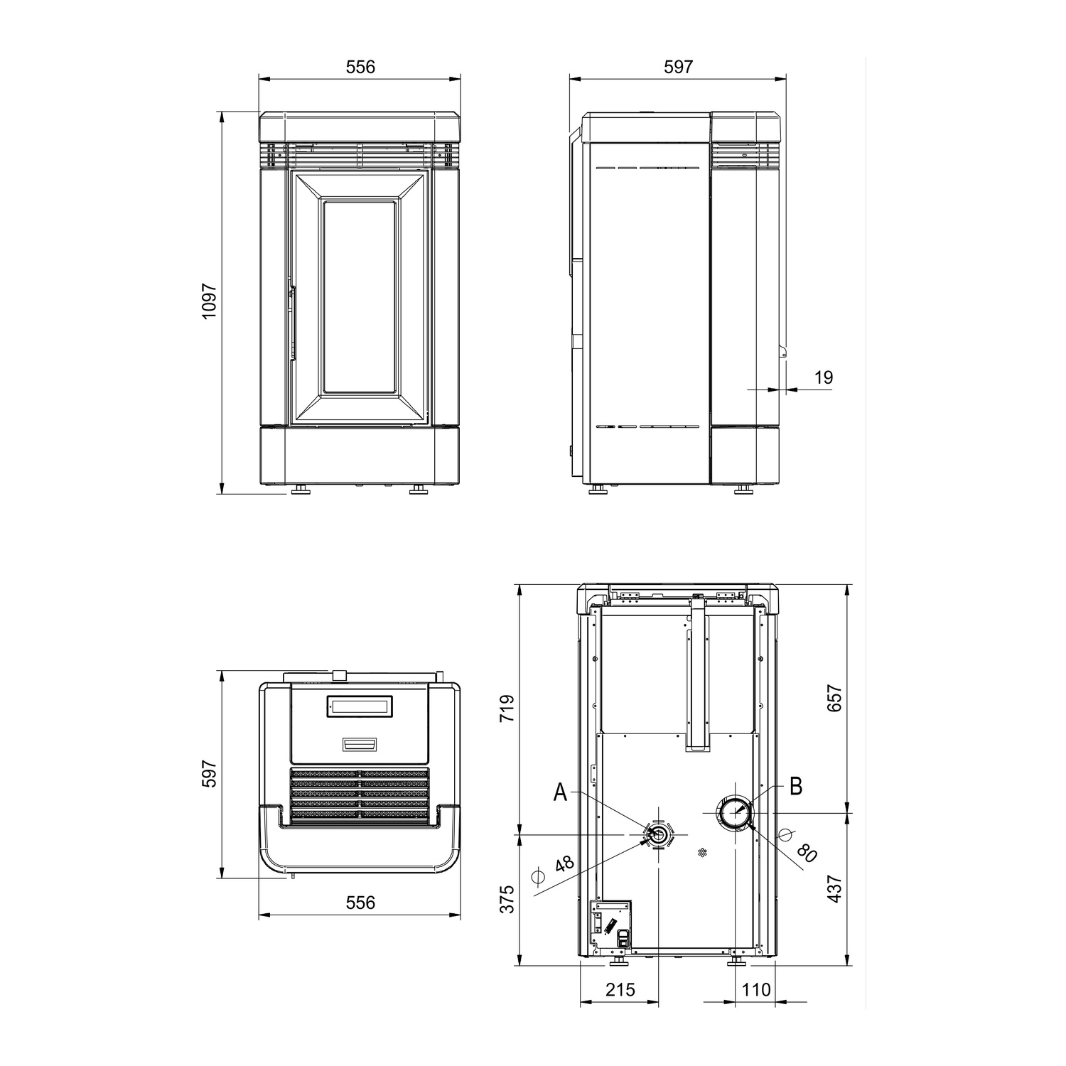 Extraflame LUCIA.16 - Taupe Pelletofen