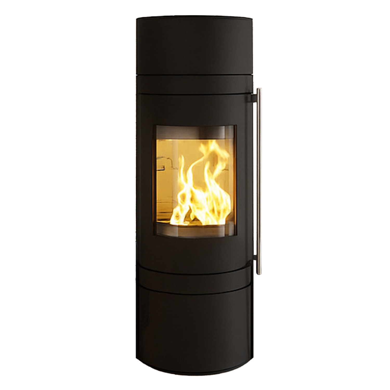 Haas+Sohn MENTON RLU Kaminofen ohne Holzsockel tief-schwarz