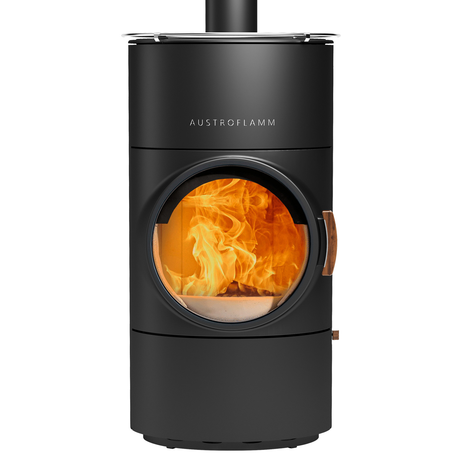 Austroflamm Clou compact Cook Kaminofen Stahl gussgrau, RR oben