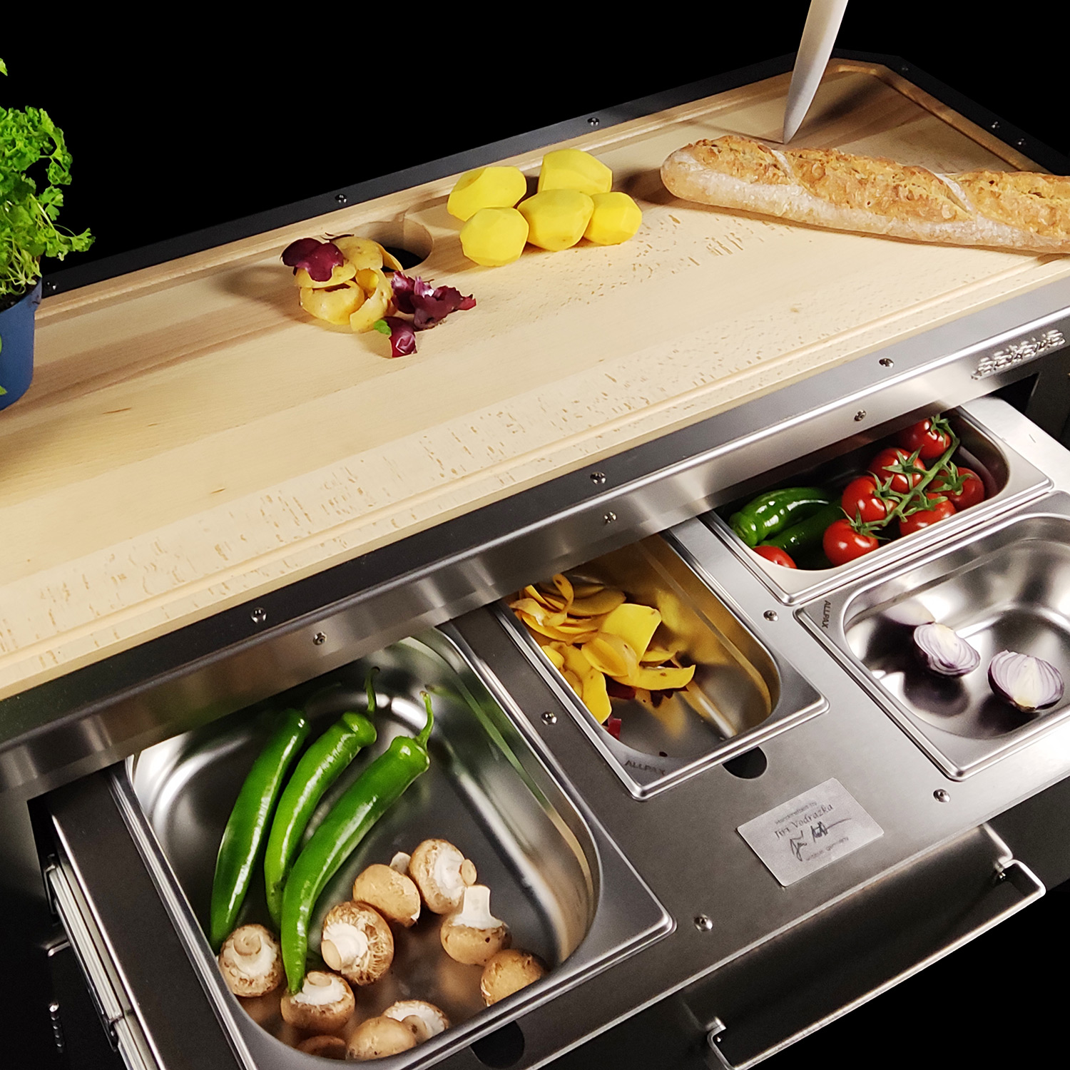 Asteus Tephra Lifestyle Grillstation Edelstahl & rot emailliert