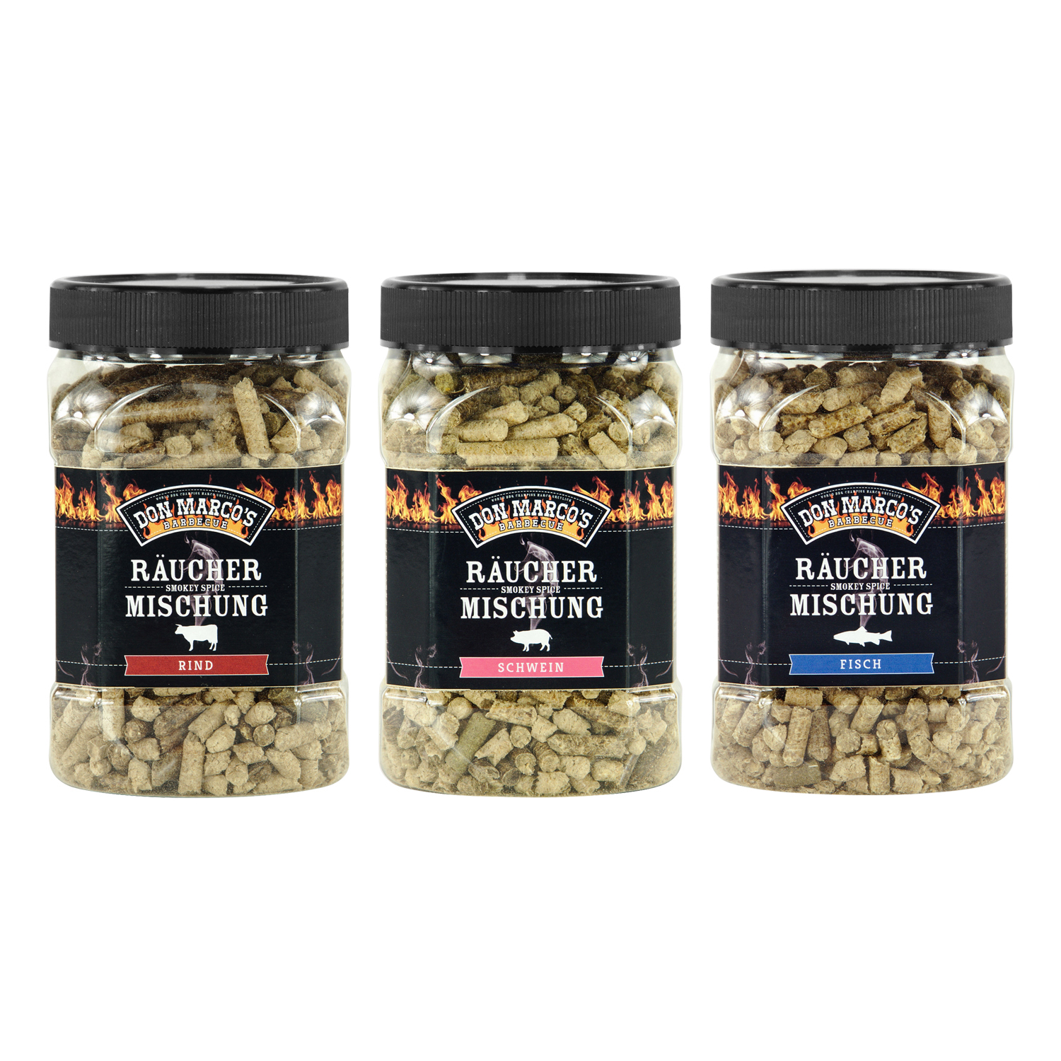 Don Marco´s Räucherpellets 3er-Set: Für Rind, Schwein und Fisch Don Marco´s Räucherpellets 3er-Set: Für Rind, Schwein und Fisch