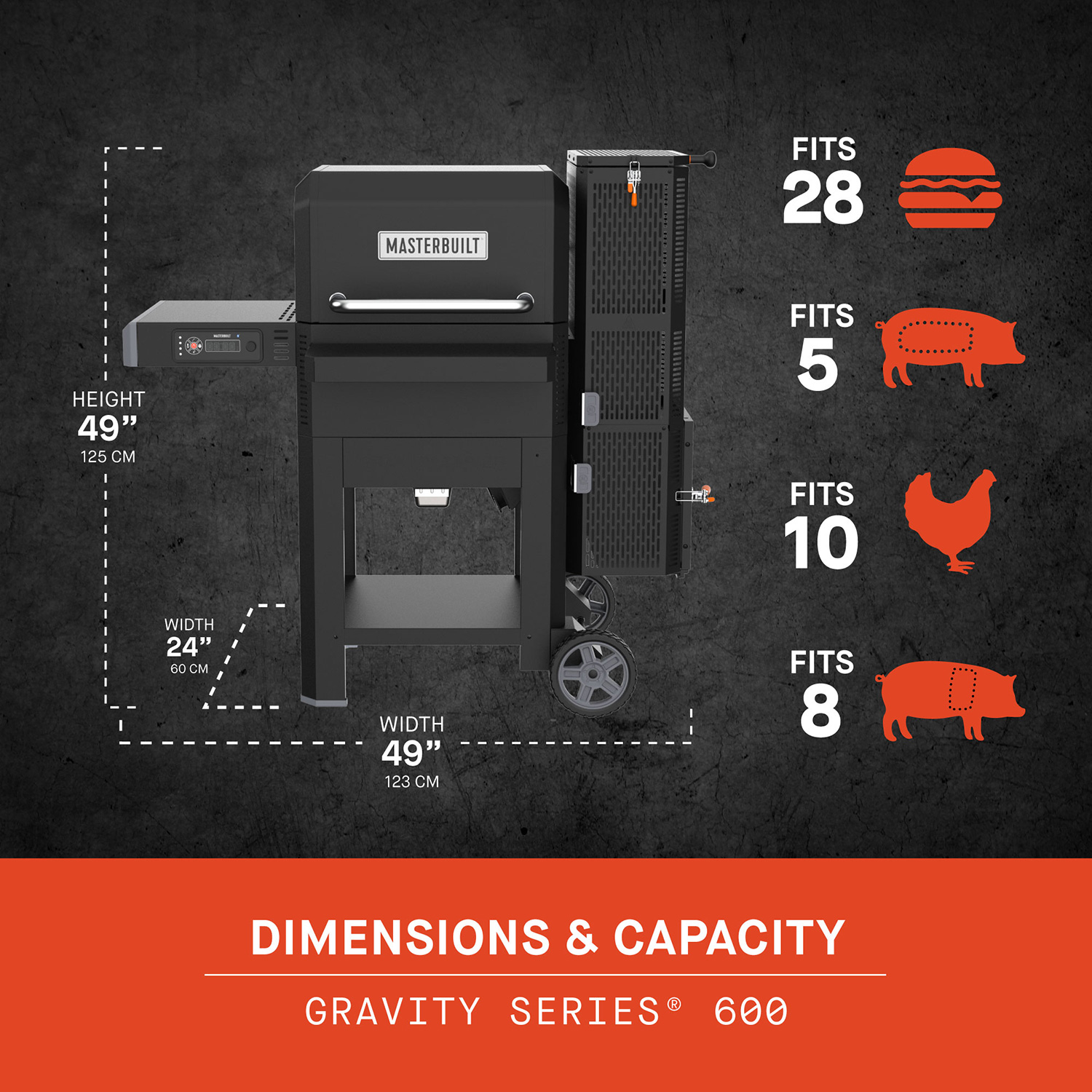 Masterbuilt Gravity Series 600 Digitaler Holzkohlegrill & Smoker