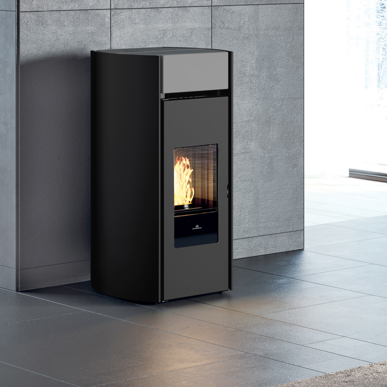 Edilkamin Myrna Pelletofen Keramik Grau