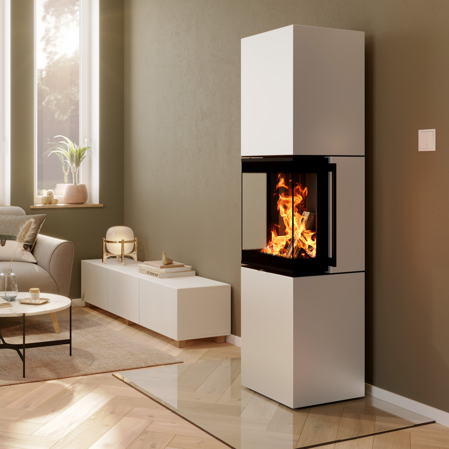 Spartherm Trico L Kaminofen Weiß Spartherm Trico L Kaminofen Weiß