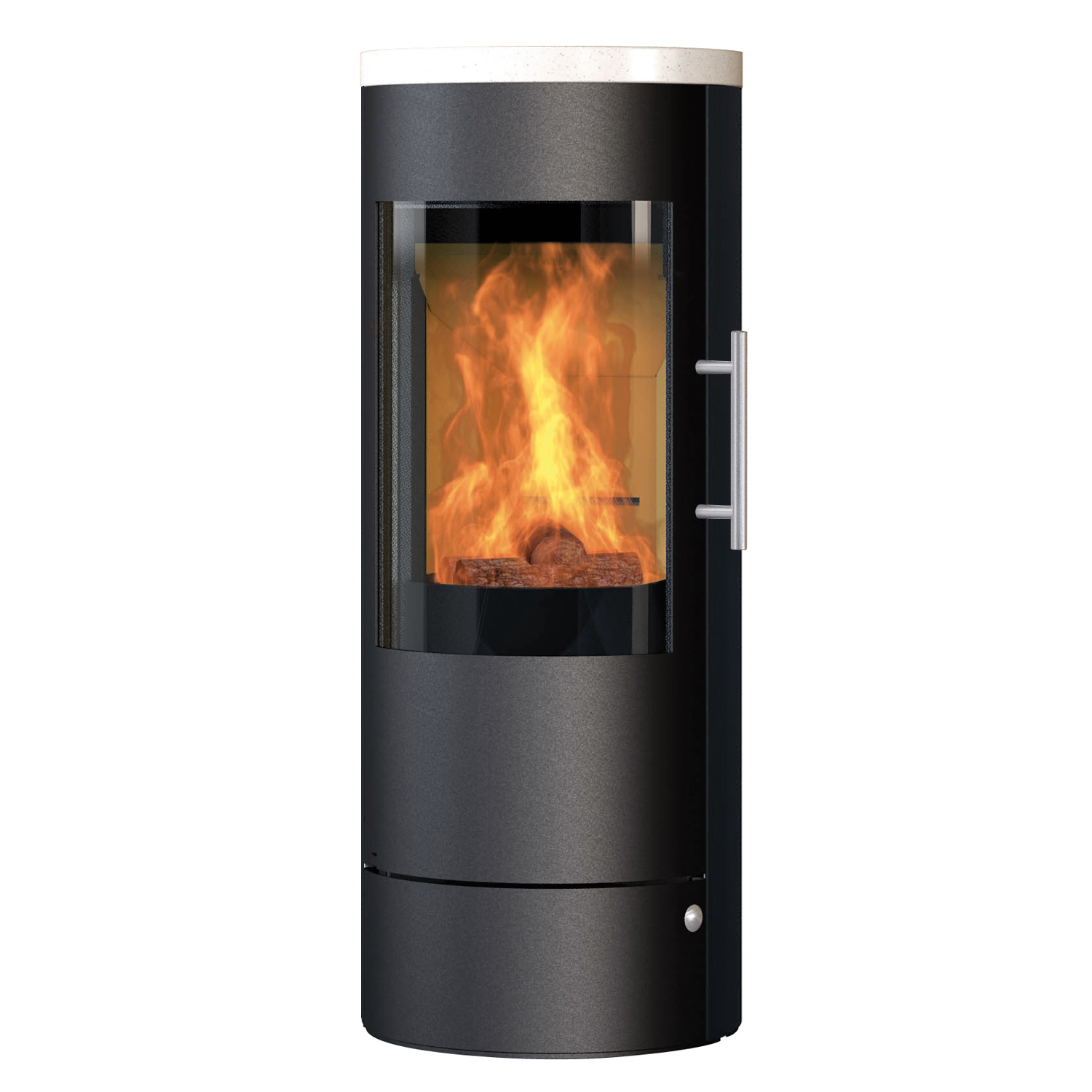 Königshütte Vela Kaminofen Stahl Schwarz | Topplatte Keramik Vanilla