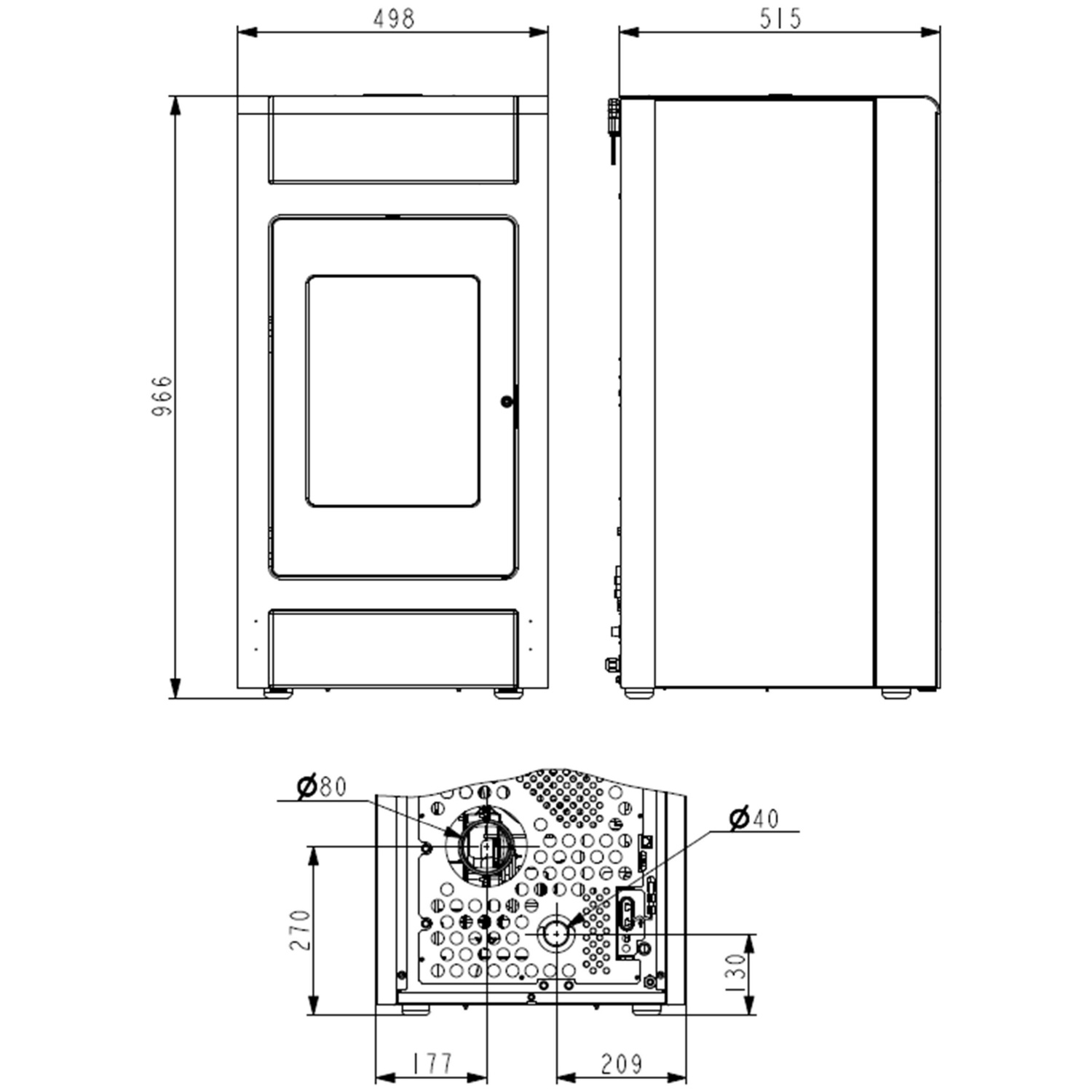 Haas+Sohn P Pelletofen HSP 2.stone, perl-schwarz/Speckstein - mit WLAN Option (Local mit Wochenprogramm)