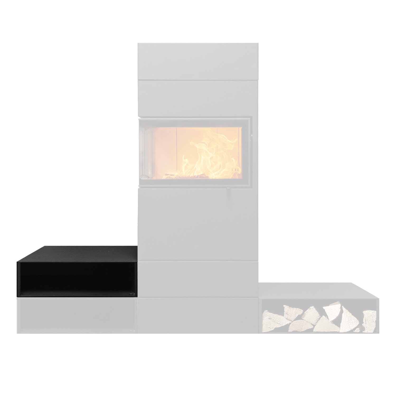 Austroflamm Dexter 2.0 & S3 Beistellbox 618 x 191 mm oben