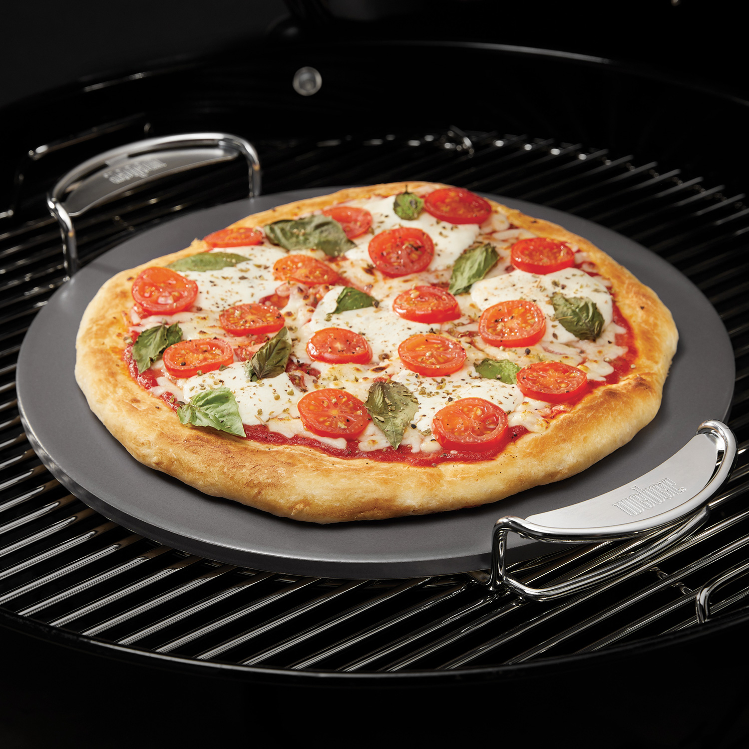 Weber CRAFTED Glasierter Pizzastein aus Cordierit rund