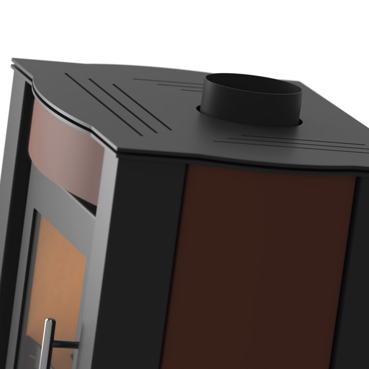 HS Flamingo AMOS Kaminofen Samet Brown