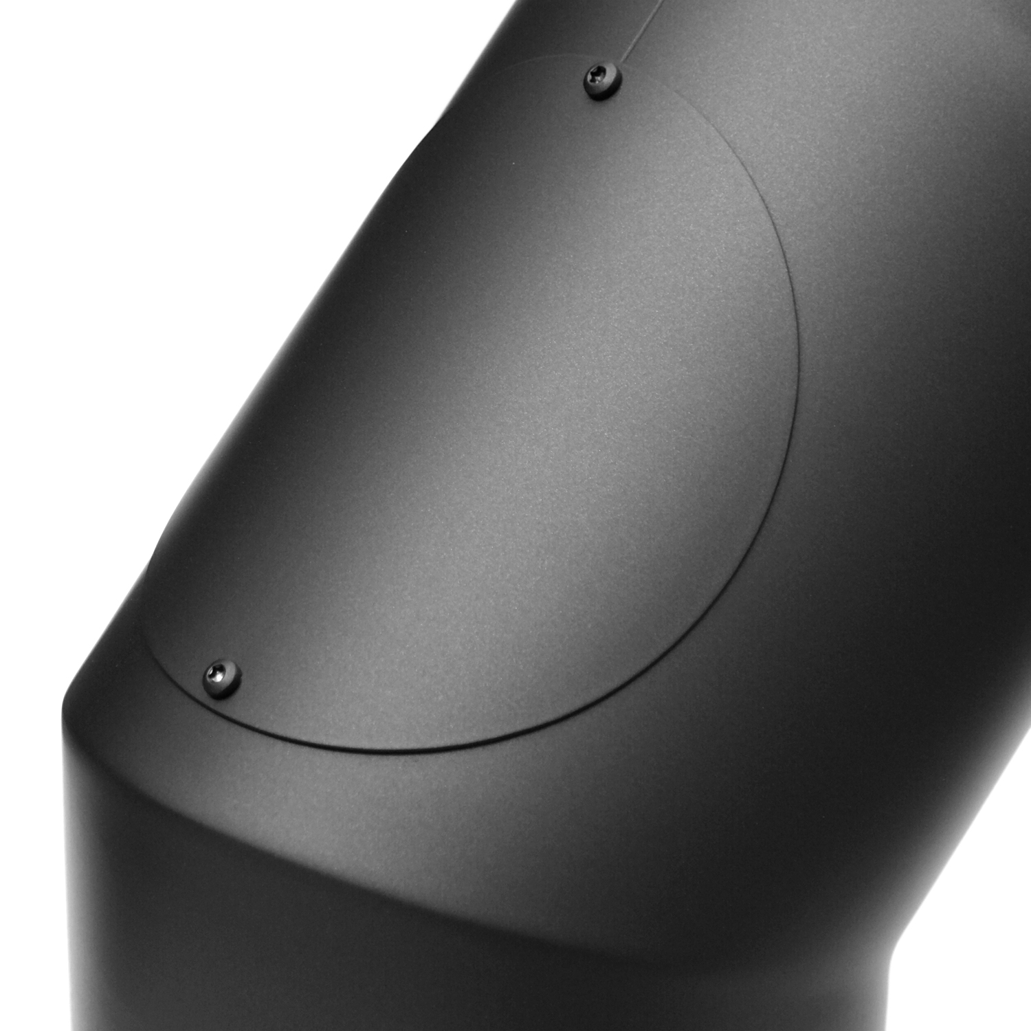 Raik Izoker Rauchrohrbogen 150mm schwarz doppelwandig 45° mit Tür für Rauchrohr / Ofenrohr