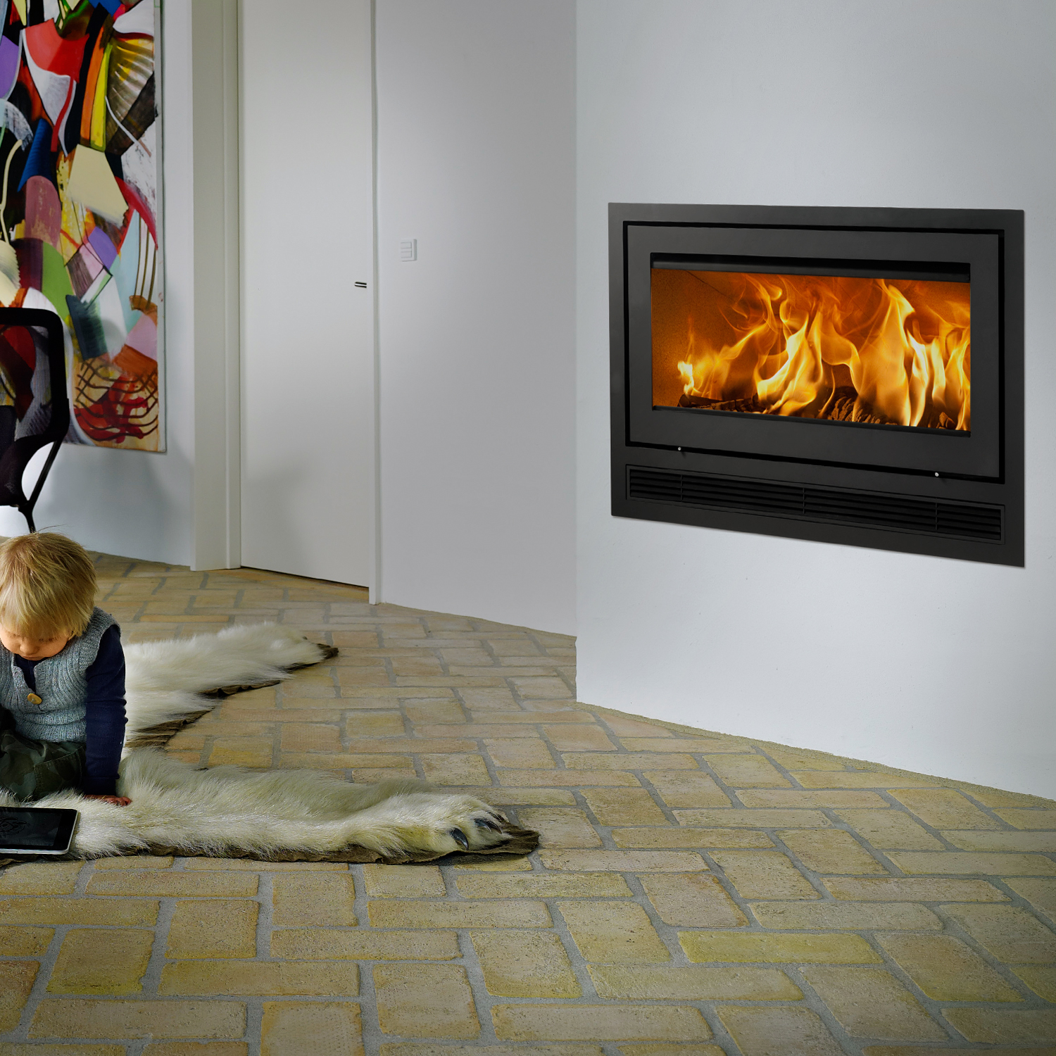 Lotus H470 W Air Kamineinsatz Schwarz / Scharniere rechts Lotus H470 W Air Kamineinsatz Schwarz / Scharniere rechts