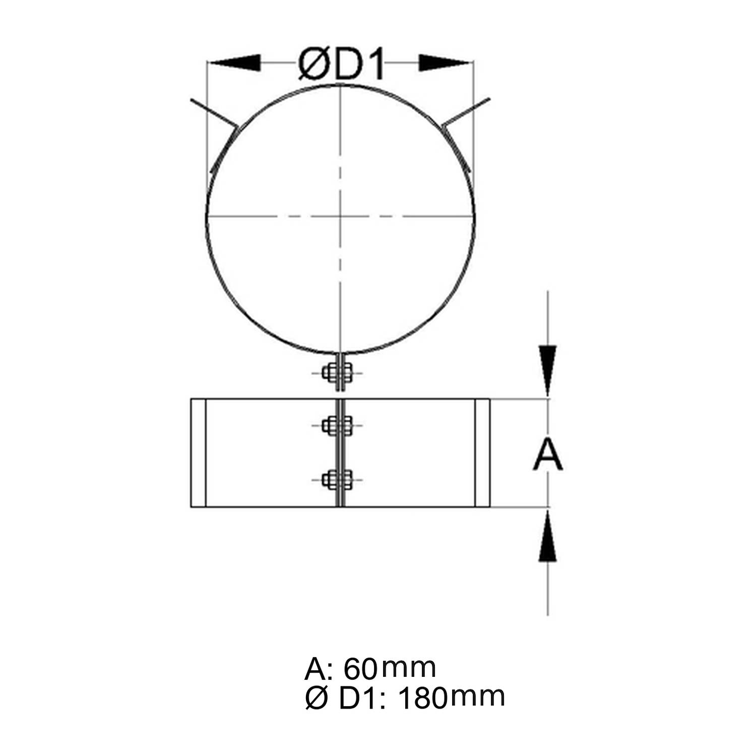 Schiedel Seilabspannring  für ICS Ø130 mm doppelwandig glänzend
