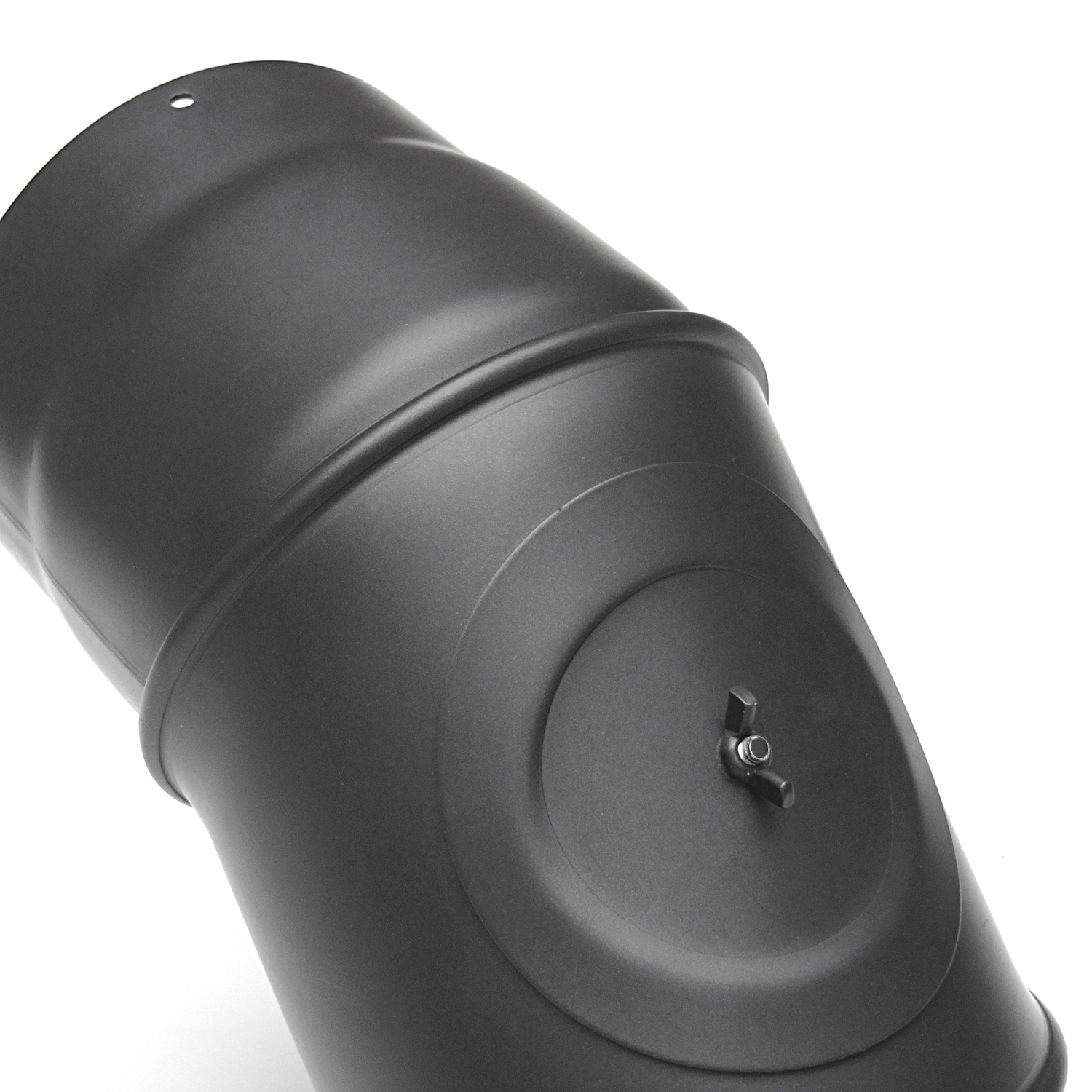 Raik Basic Rauchrohrbogen 150mm gussgrau 0-90° mit Tür für Rauchrohr / Ofenrohr