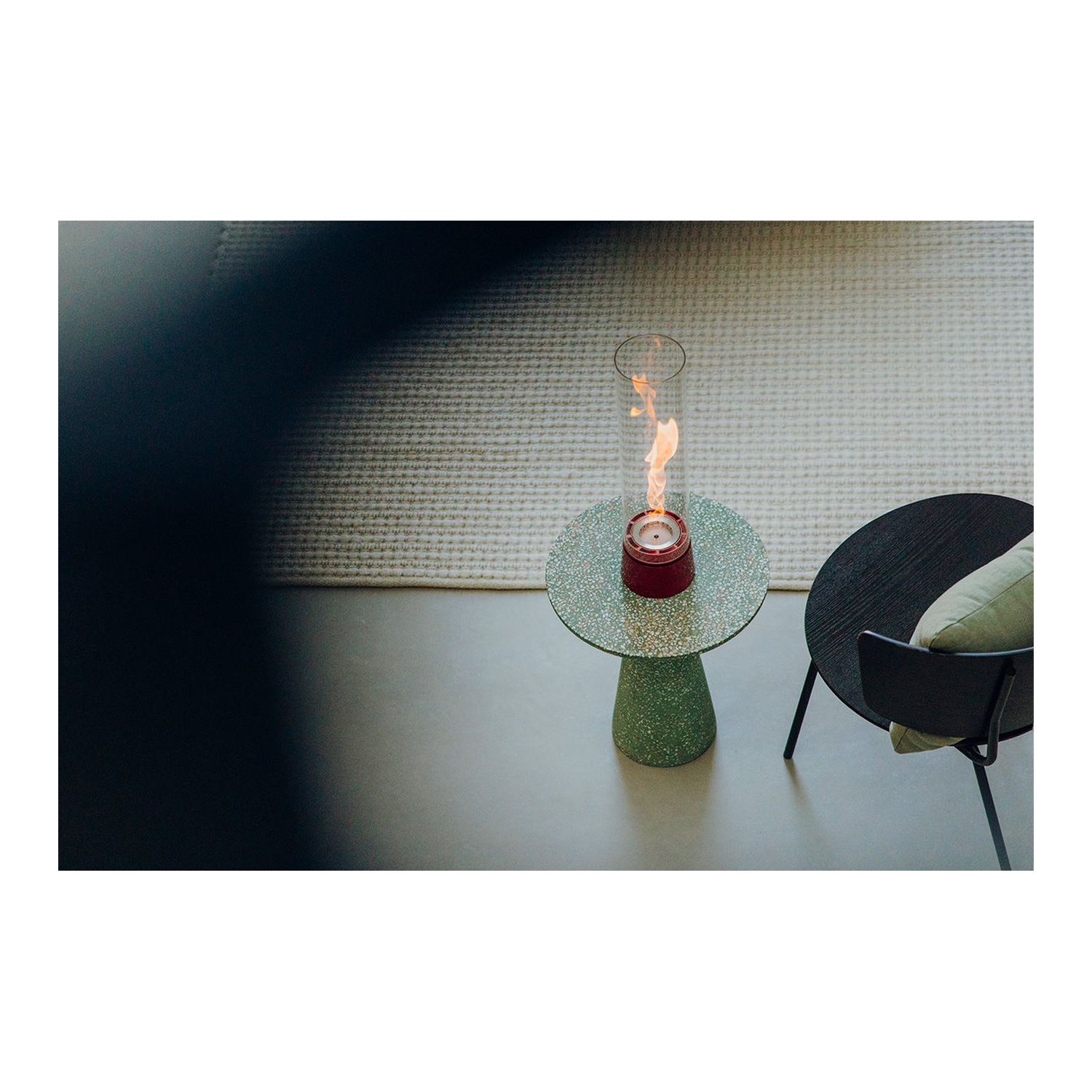 höfats SPIN air 900 Tischfeuer Emaille rot + 1 Liter Bioethanol gratis