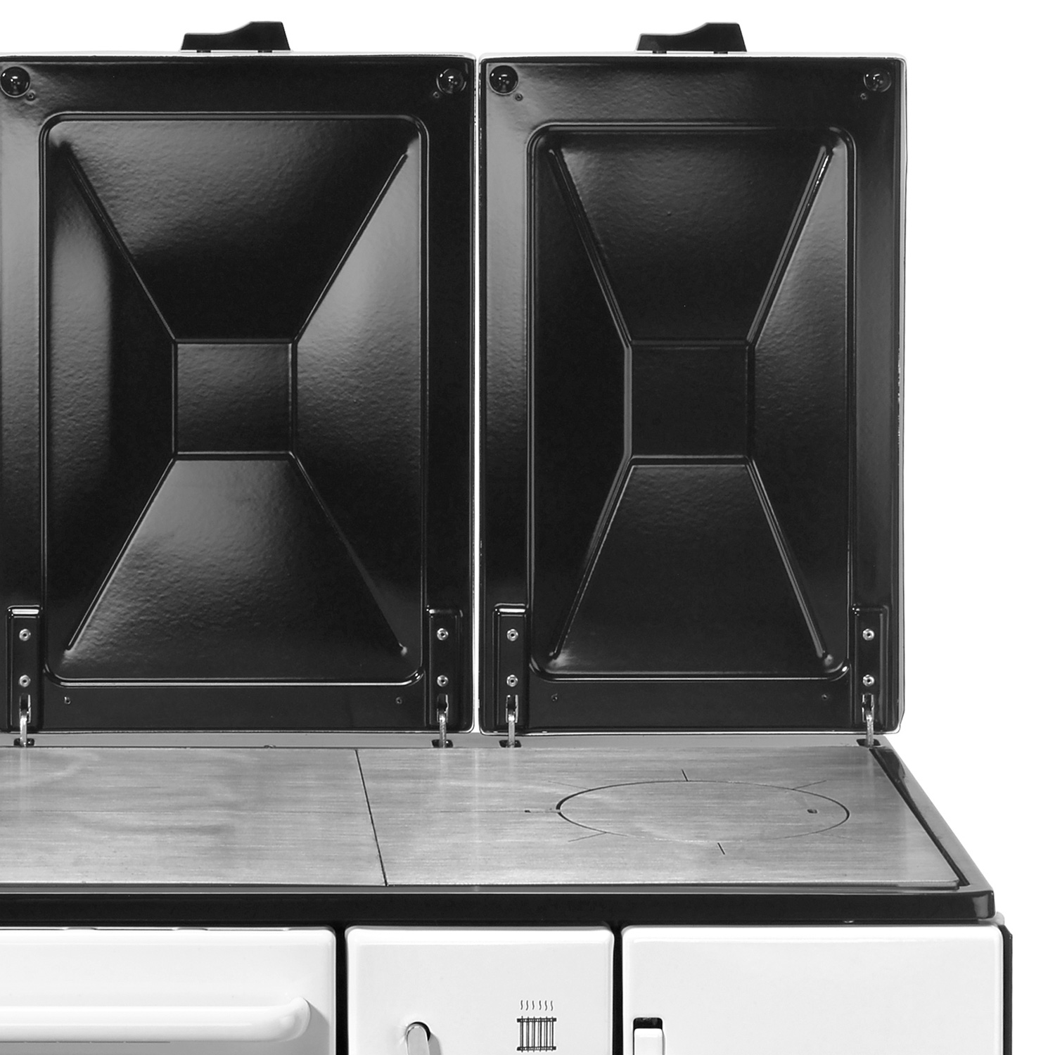 Wamsler K 178 Küchenofen wasserführend Weiß Rauchrohr links