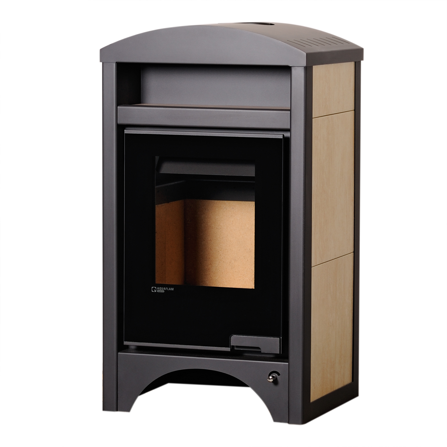 Aquaflam Vario Barma 11 kW Basic Wasserführender Kaminofen Maple Komplett-Set Kombispeicher THKE/F 600