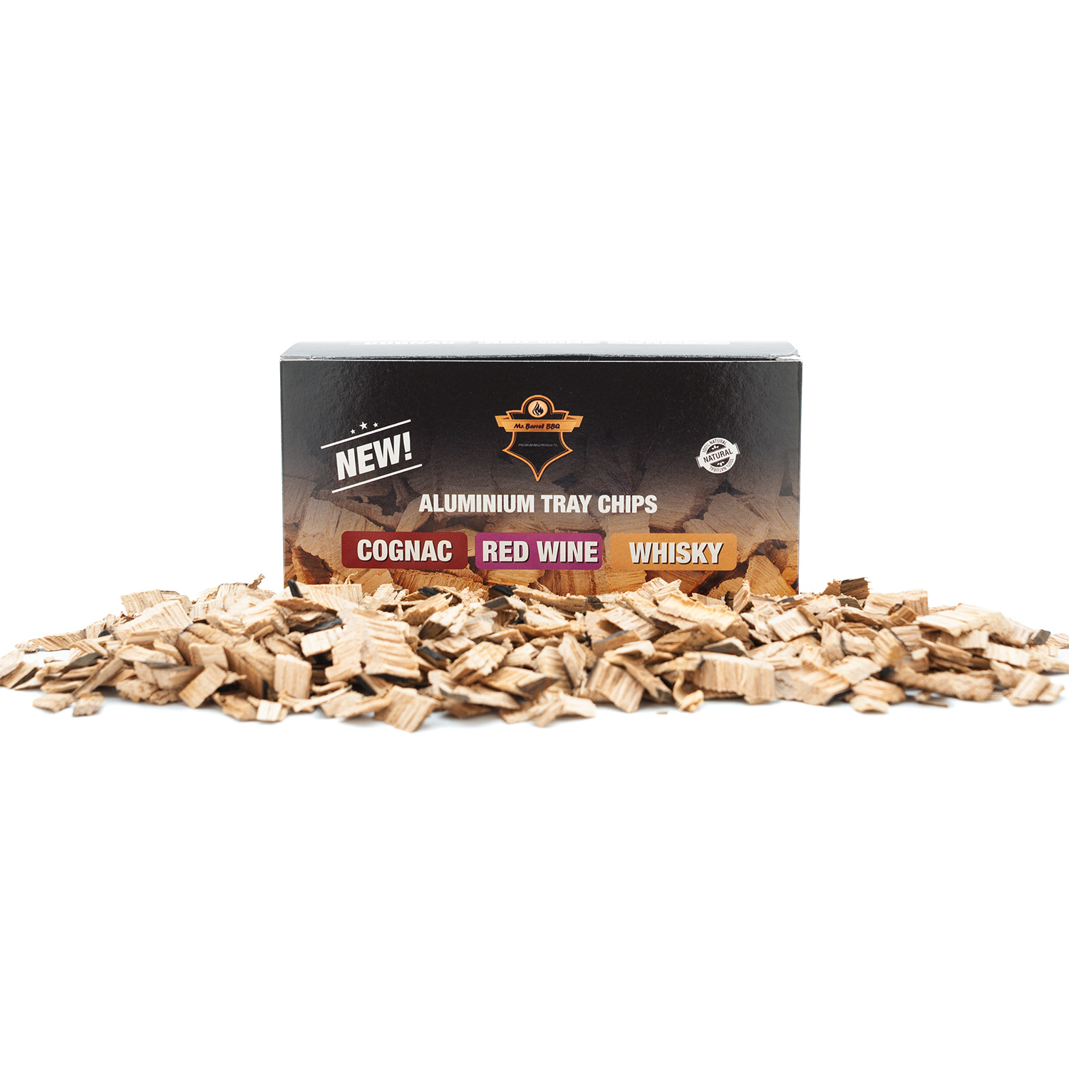 Mr. Barrel BBQ Smoking Chips S Red Wine, Cognac und Whiskey, 3er-Set