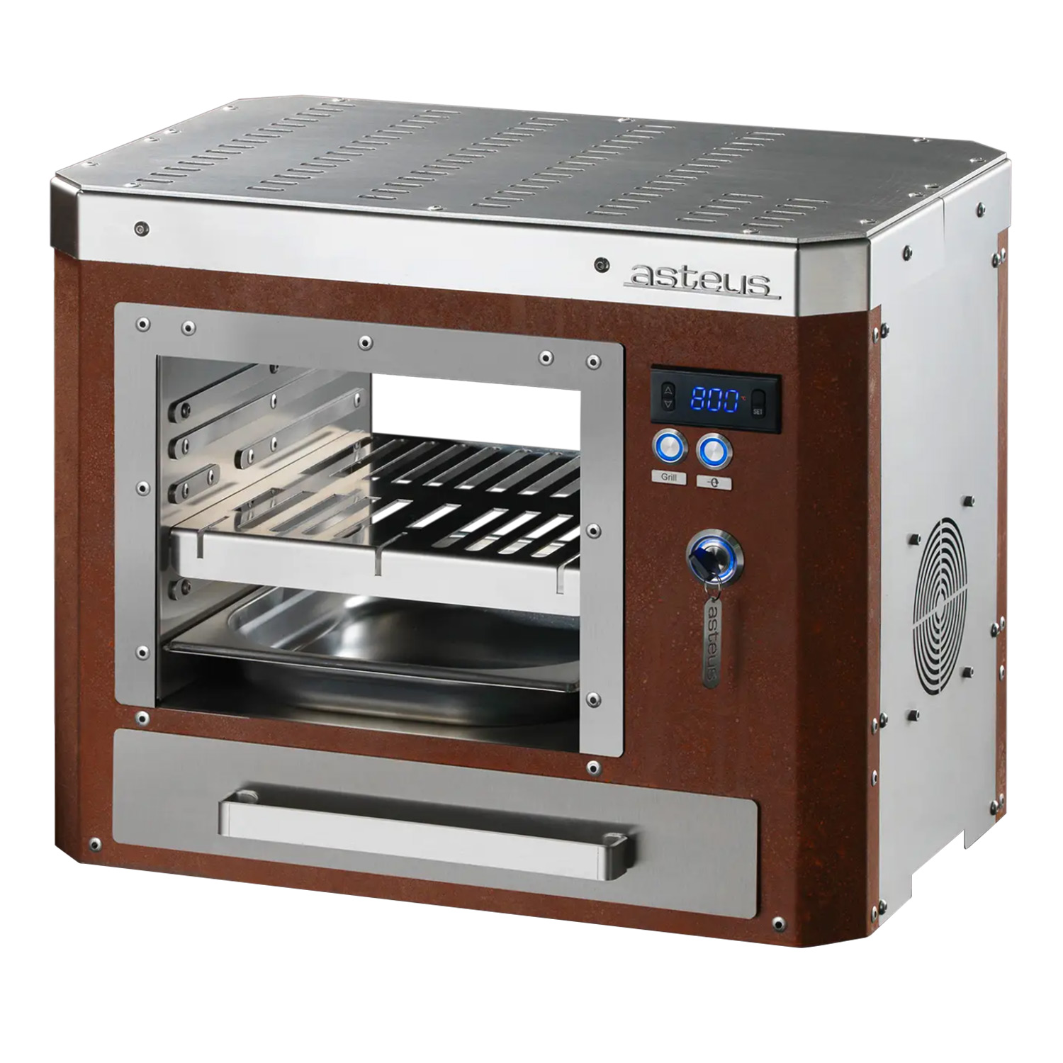 Asteus Tarso 800° Lifestyle Elektrogrill braun emailliert inkl. Abdeckhaube Asteus Tarso 800° Lifestyle Elektrogrill braun emailliert inkl. Abdeckhaube